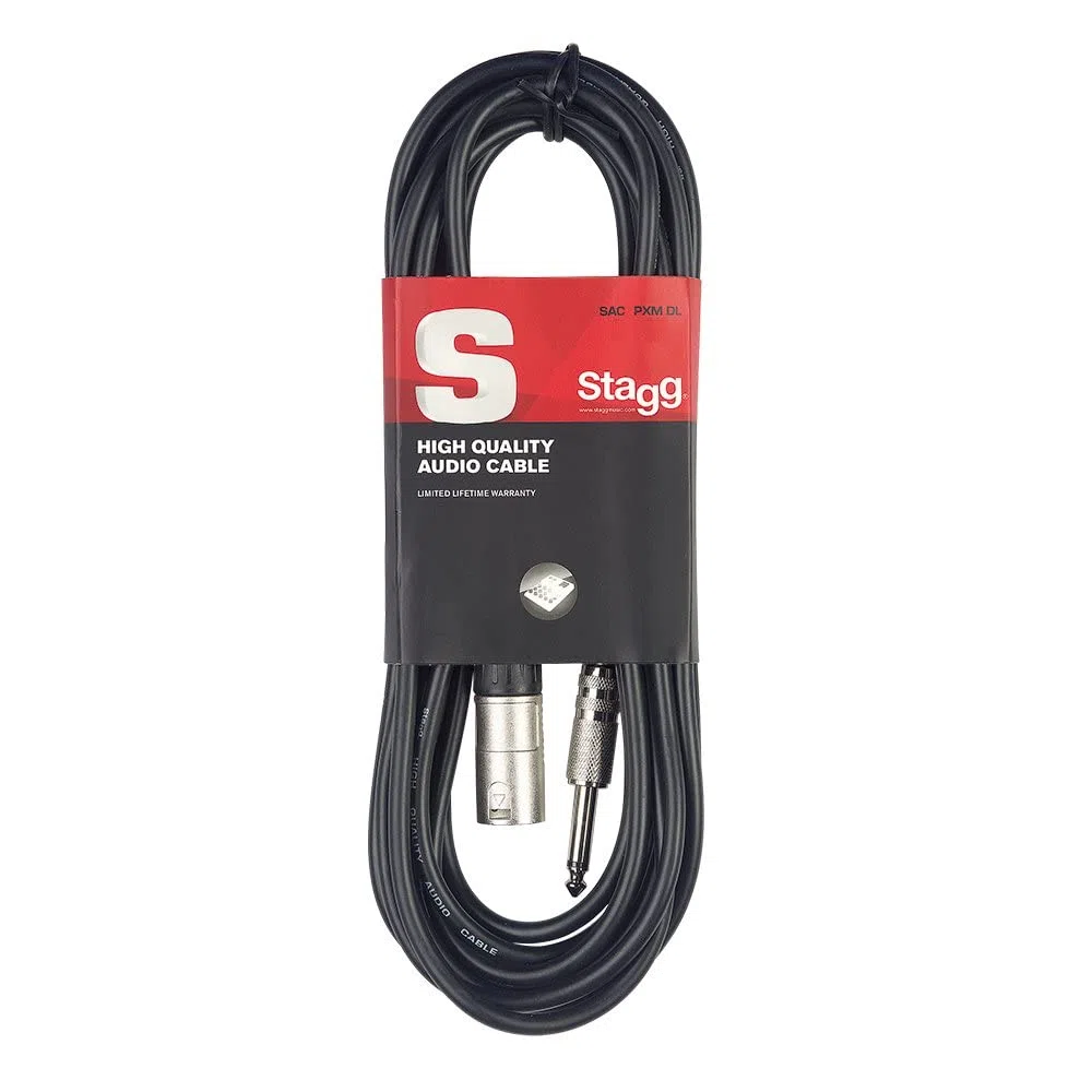 Pronomic SLS-10 Stativ für Studio Monitor Ständer & Stagg SAC3PXMDL - Audio- Patchkabel - 3 Meter - 1x XLR Male / 1x Klinke Male - 6,3mm