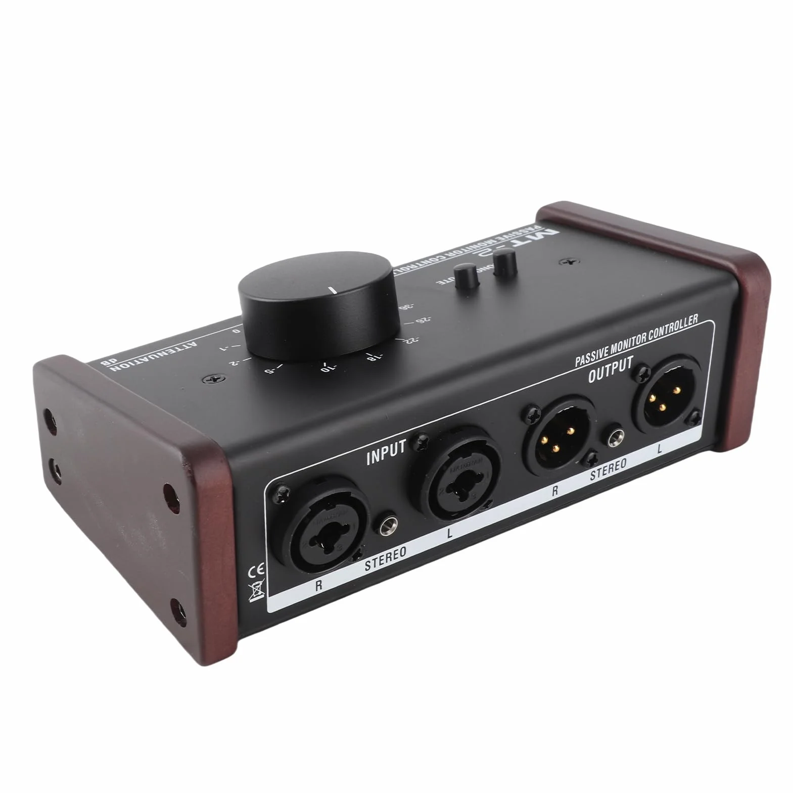 Passiver Monitor-Controller, Passiver Studio-Monitor-Controller Mit XLR- Und 3,5-mm-Schnittstelle, Großer Lautstärkeregler, Stummschaltung, Passiver Stereo-Lautstärkeregler