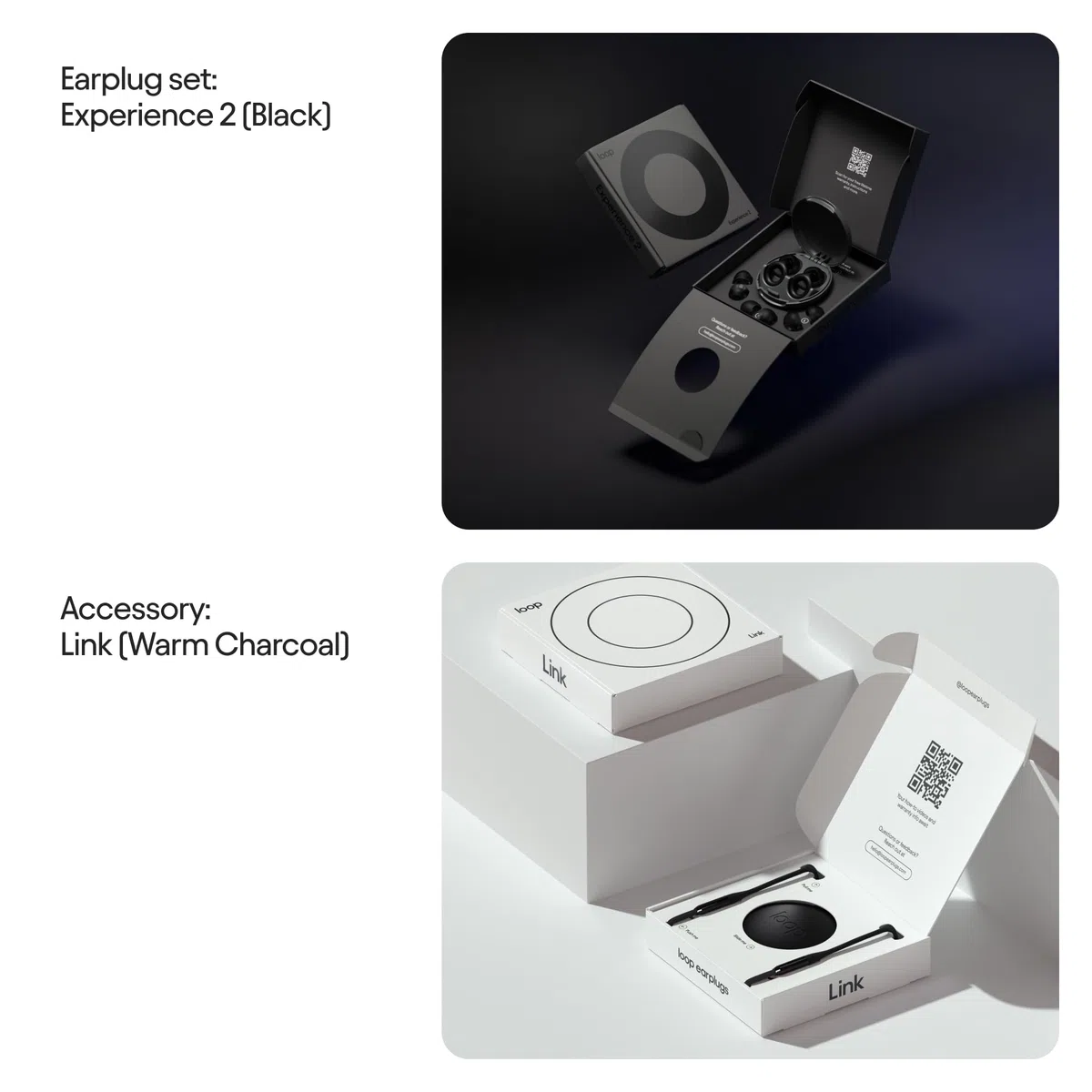 Loop Earplugs Experience Link Set – Experience 2 + Link | Wiederverwendbare Ohrstöpsel für Konzerte, Live-Events, Festivals, Motorräder, Geräuschempfindlichkeit und mehr | Geräu