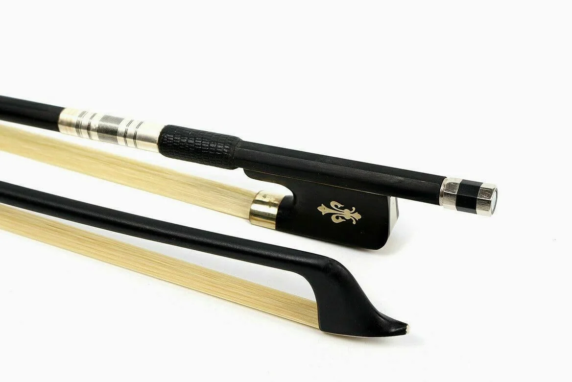 4/4 größe Cello Bogen Carbon Fiber stick Ebenholz frosch Natürliche Bogen Haar Nizza muster Inlay