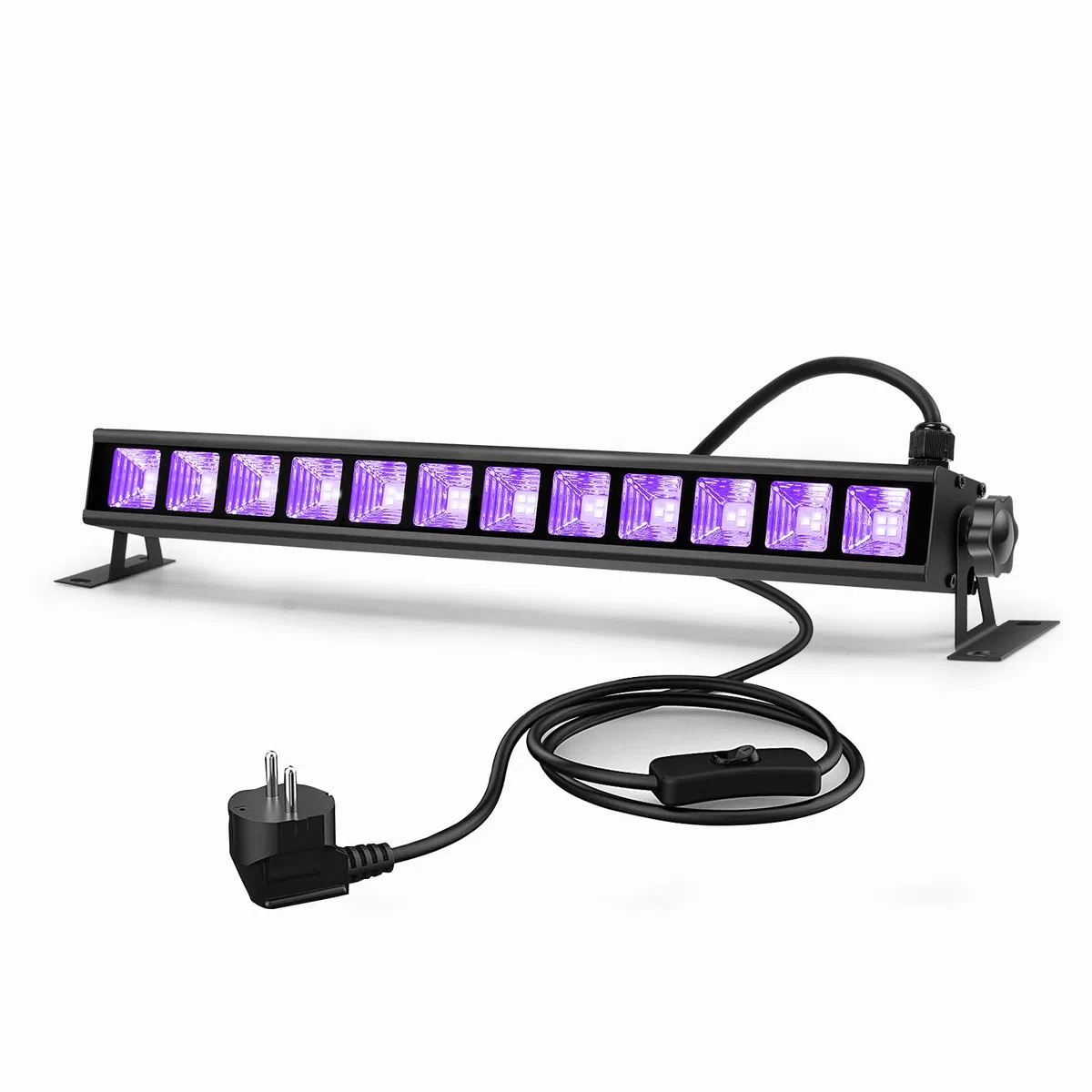 40W UV Schwarzlicht Röhre,40PCS LEDs Bar Zubehör Schwarzlichtlampe mit 1.5M Stromkabel Stecker und Schalter, Aluminium Blacklight für Neonfarbe, Körperfarbe, Halloween, Bühnen, Party Deko