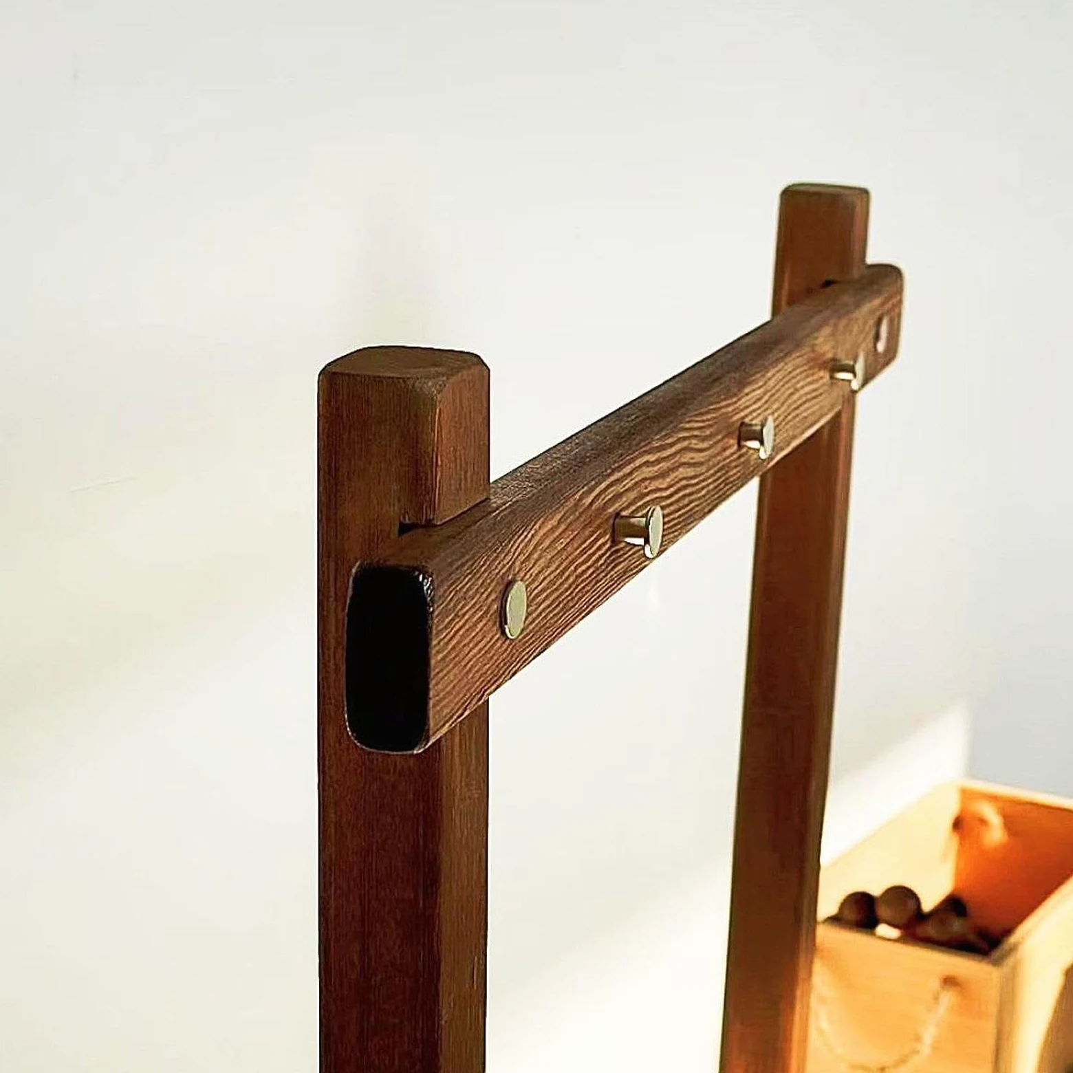 Milageto Wind -Chime -Stand, Gong -Ständer, tragbarer Ornament -Display -Rahmen mit Basisschmuck -Display -Rack für Desktop -Innenraum im Freien im Freien, L