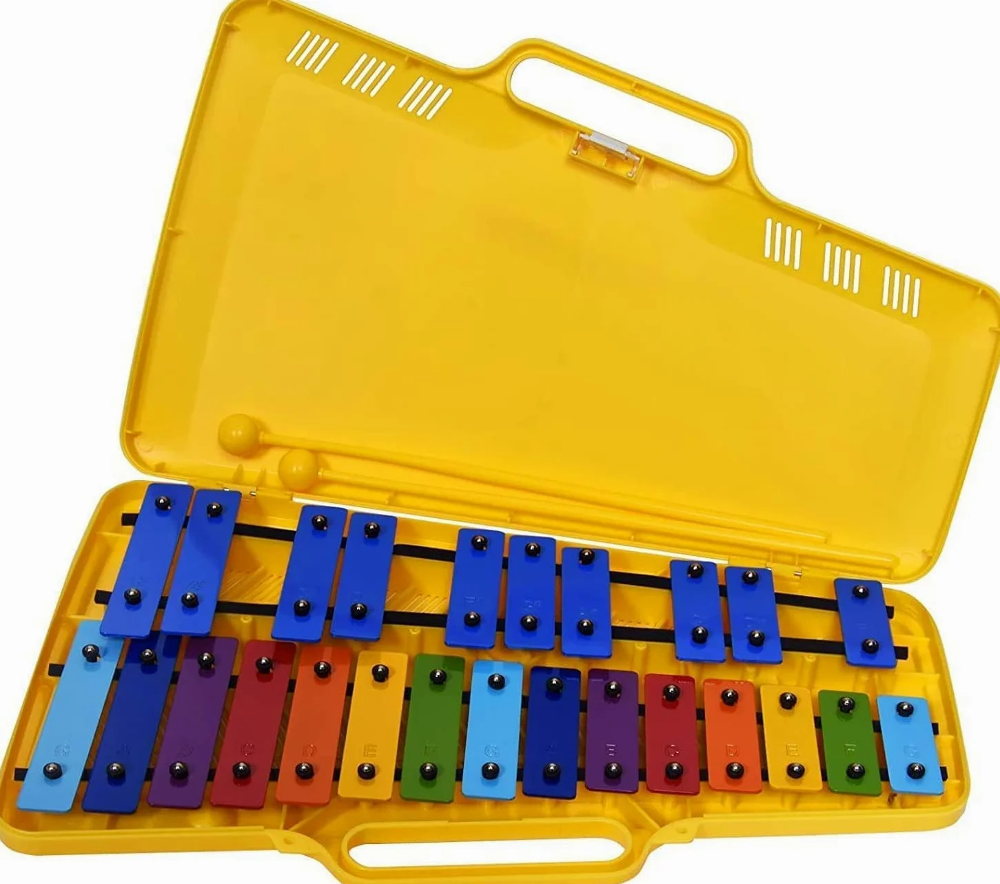 Glockenspiel Glockenspiel Metallophon 25 Metalltasten Angel AG-25N3 mit Etui für Kinder