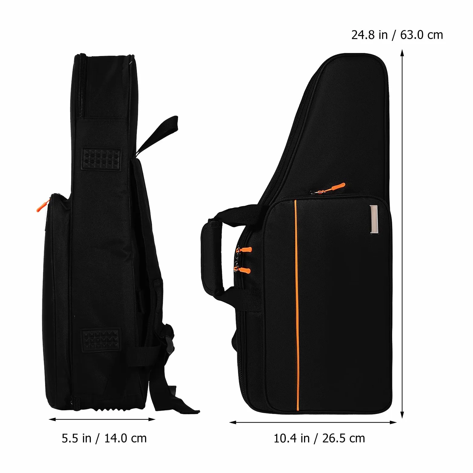 Vaguelly Altsaxophon Koffer Oxford Wasserdicht Saxophon Tasche Gigbag Rucksack mit 18mm Polsterung, Schultergurt, Außentasche, Saxophon Tragetasche Leichtkoffer, schwarz