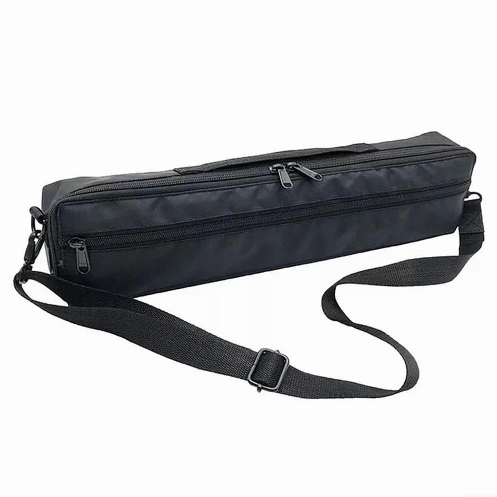 Flöten-Tasche mit gepolstertem Schutz, weichem Wollfutter und verstellbarem Gurt für 16/17-Loch-Flöten (16 Löcher)