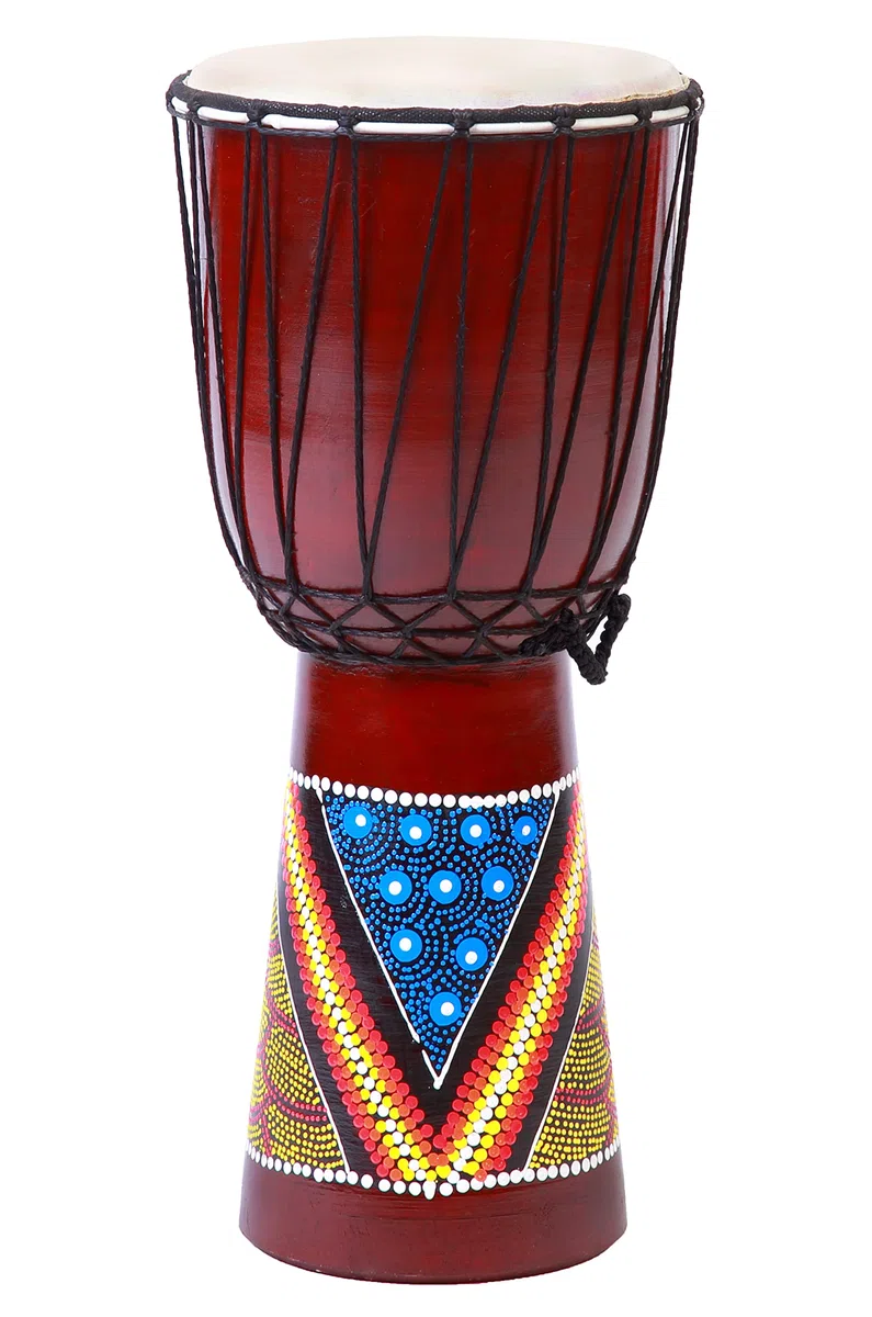 50cm Djembe Trommel Bongo Holztrommel Drum Darbuka Guter Klang Bunt bemalt