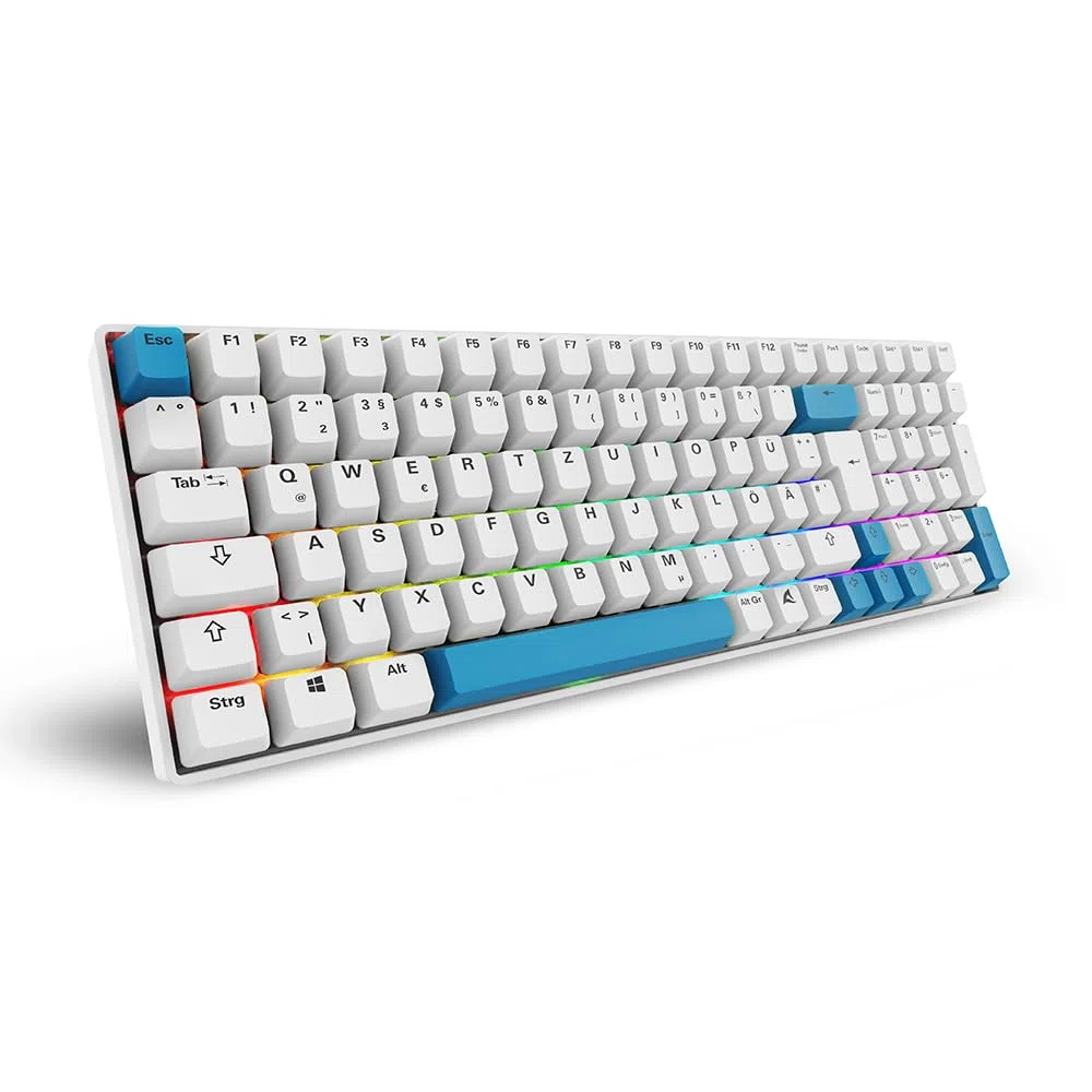 Sharkoon SGK50 S2 PBT Weiß, RGB, Gateron GPRO Gelb