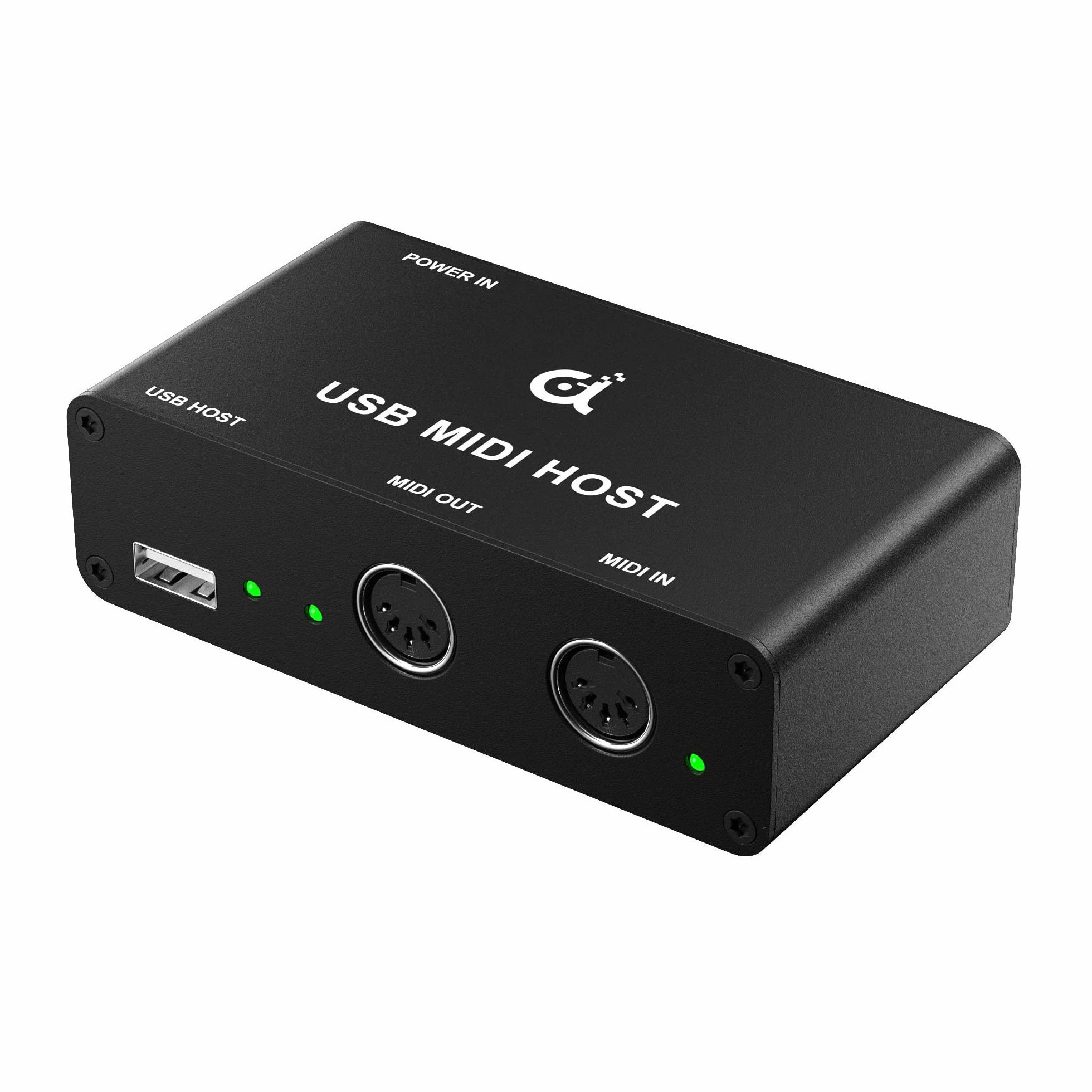 DigitalLife BridgeCore Serie | Eigenständige USB-MIDI-Host-Bridge Box, 1-In/1-Out, 5-Pin-DIN, LED, Metall – Für Anfänger, Studiomusiker & Live-Performer 【Schwarz, Gebraucht – Wie Neu】