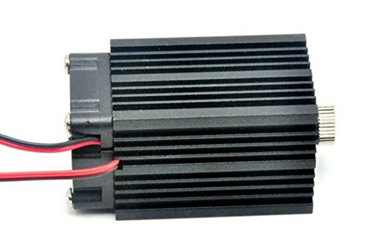 sunshine-electronics 12V 532nm Grünes Hochleistungs-Punkt-Laser-Modul 100mw TTL 0-30K HZ + Adapter