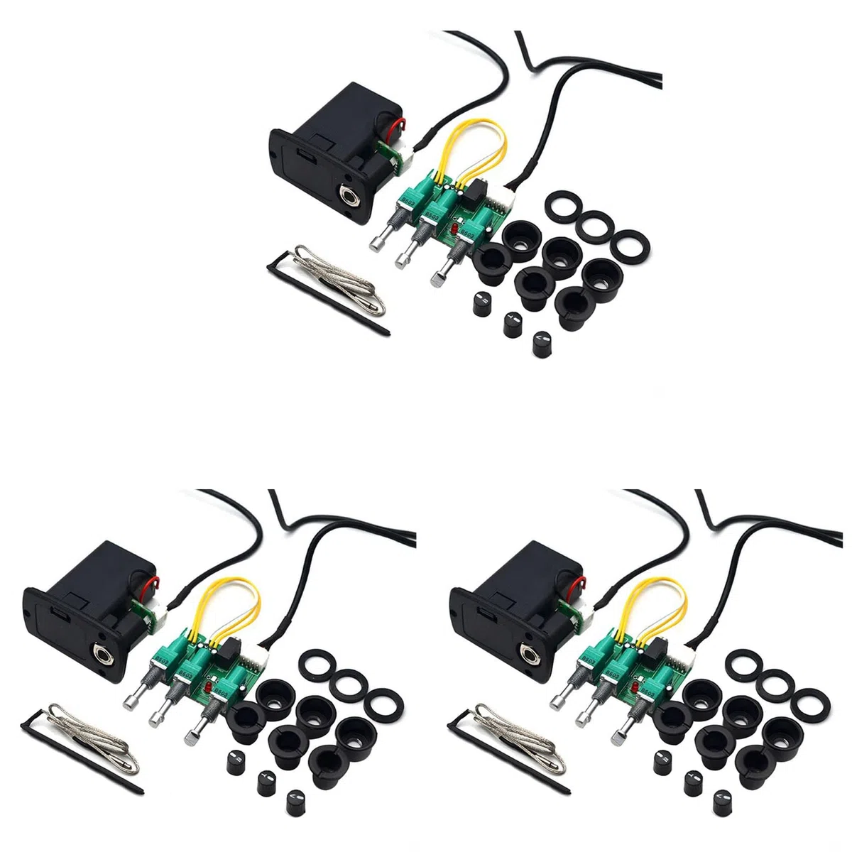 3X 3 Band Acoustic Classical Guitar Equalizer Guitarra EQ Preamp Concise Bass Tone Volume Einstellbarer Violao Pickup