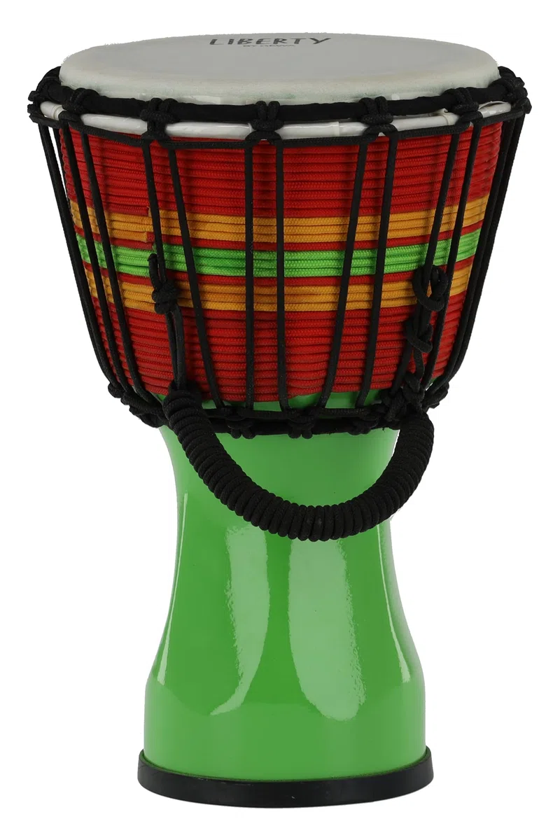 GEWA Liberty Djembé Rope Tuned - Durchmesser: 7" (17,8 cm) - Höhe: 12,5" (31,5 cm) - Anzahl Rope Runners: 14 - Farbe: Green