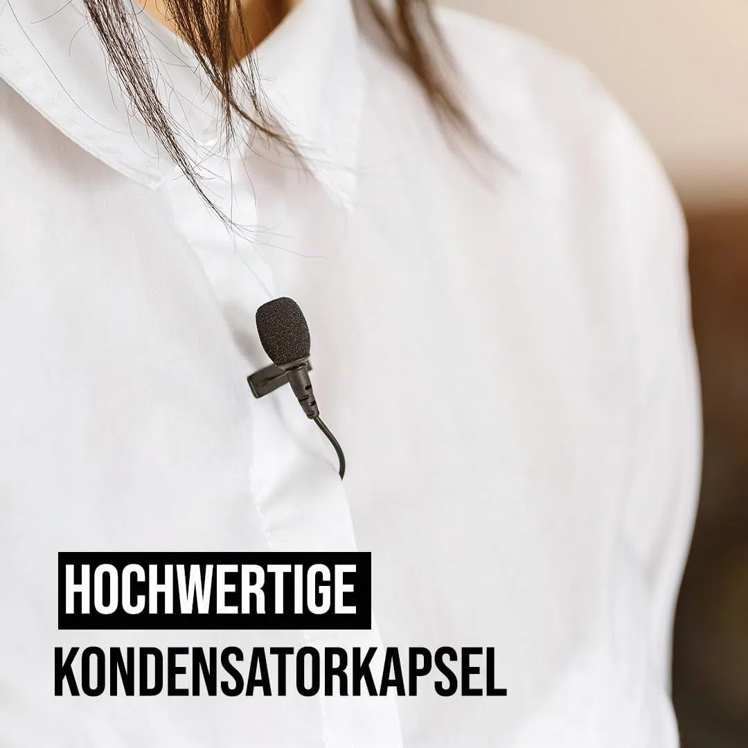 RØDE Lavalier GO Professionelles Lavalier-Mikrofon, Für Präsentationen, Podcasting und Aufnahmen, 3,5mm TRS-Anschluss, Omnidirektionale Kondensatorkapsel (Schwarz)
