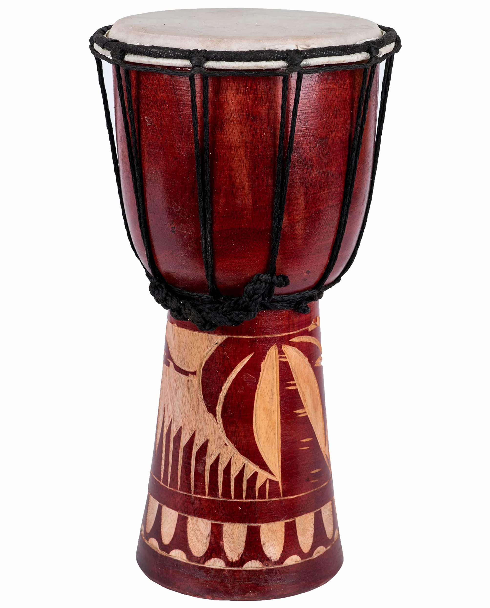 40cm Große Djembe Trommel Bongo Drum Elefant Braun Fair Trade Top Klang