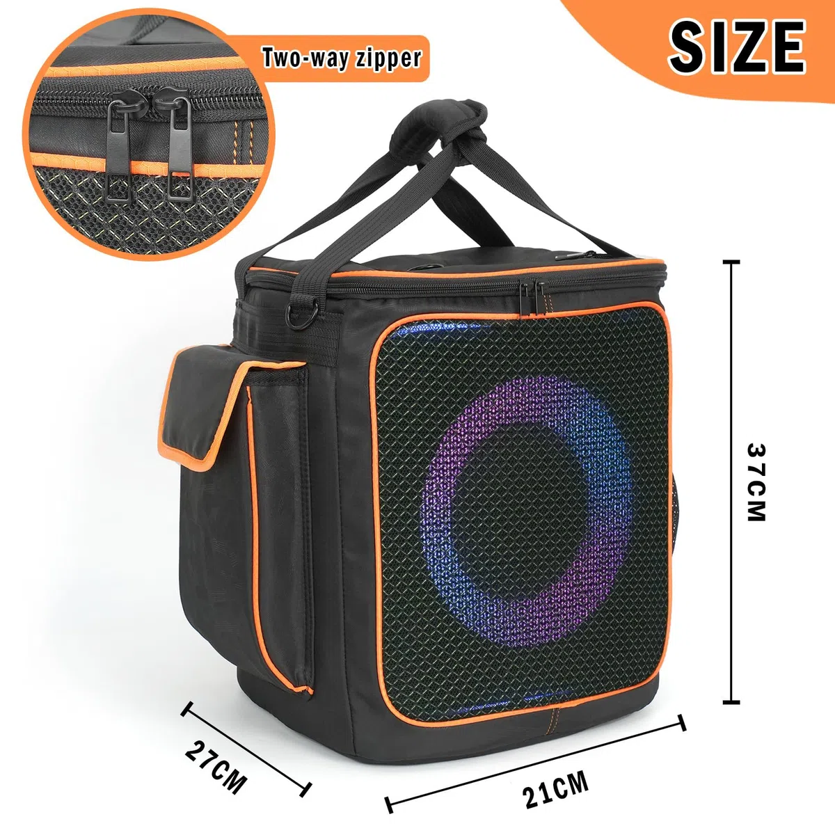 Hülle Tragetasche Reise Schutzhülle Tasche Robuste Umhängetasche Rucksack für JBL PartyBox Encore 2 kabelloser Bluetooth Partylautsprecher mit Mikrofon,Taschen für Ladegerät,Zubehör