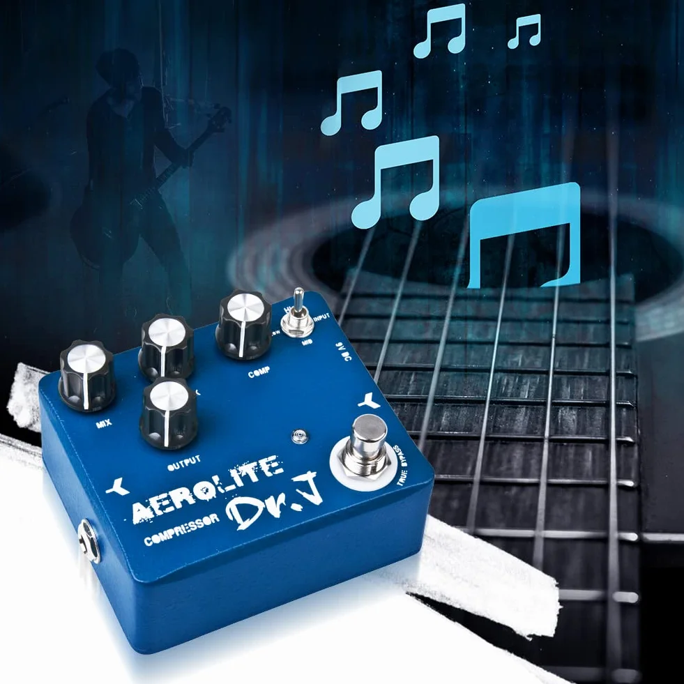 JOYO Kompressor & Clean-Boost-Pedal mit 3-Band-Equalizer für Gitarre - High-End Edition Dr.J Series (D55)