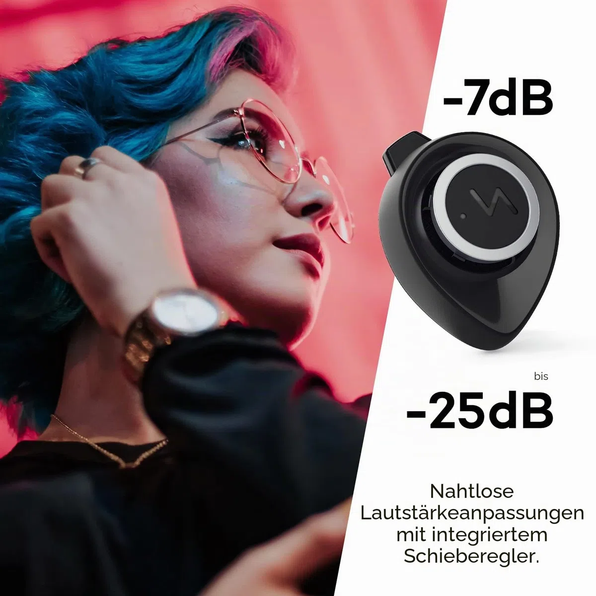 Minuendo High Fidelity Acoustic Earplugs | Hearing Protection for Musicians | Adjustable dB Attenuation Ear Plugs | Made in Norway | Award Winning Design | Suitable for Concerts, Gigs, Music