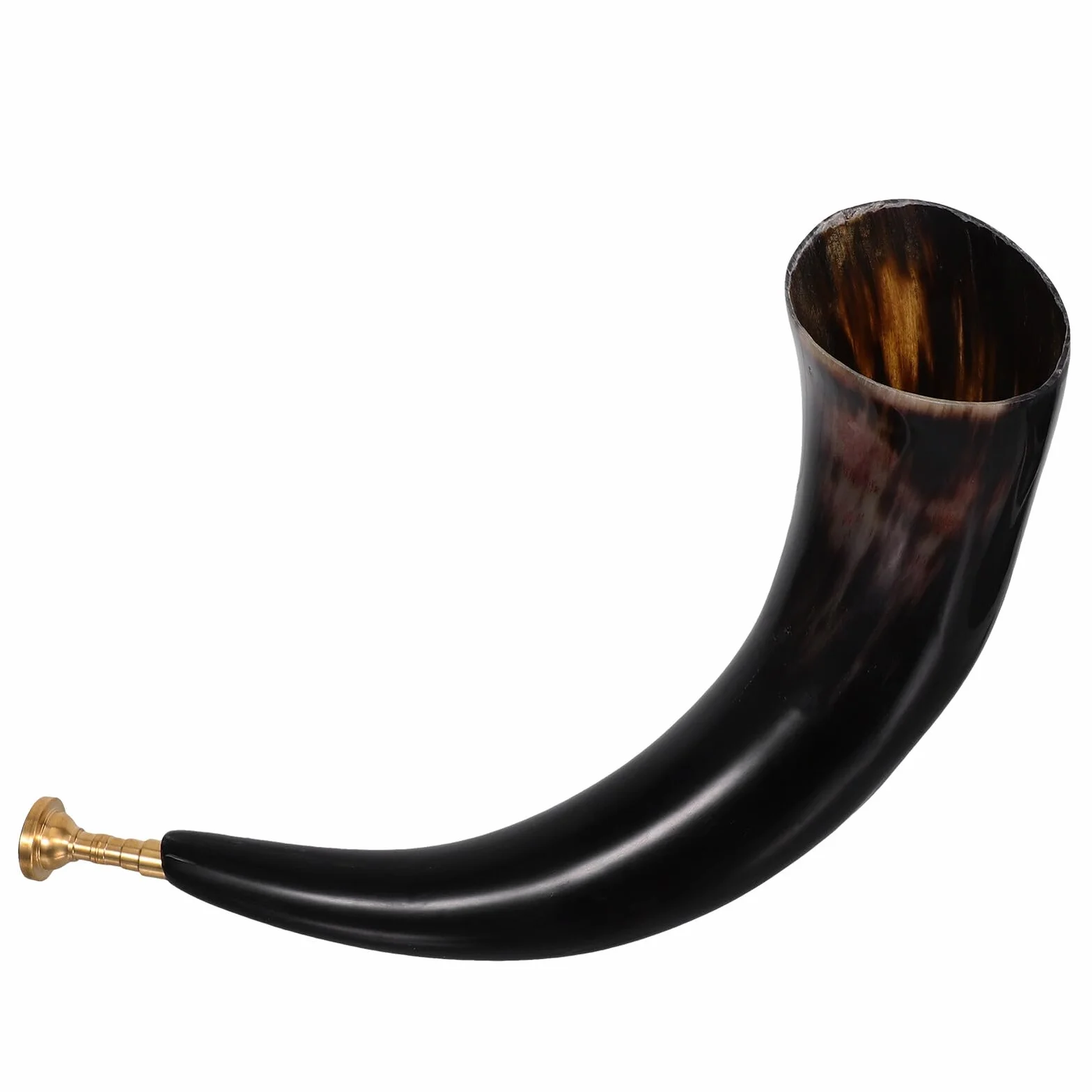 Viking Horn aus Echtem Ochs horn Historisches Rufhorn mit Kraftvollem Tiefem Klang Kompakt und Leicht für Piraten cosplay Partys und Outdoor abenteuer Naturbelassenes Wikingerhorn