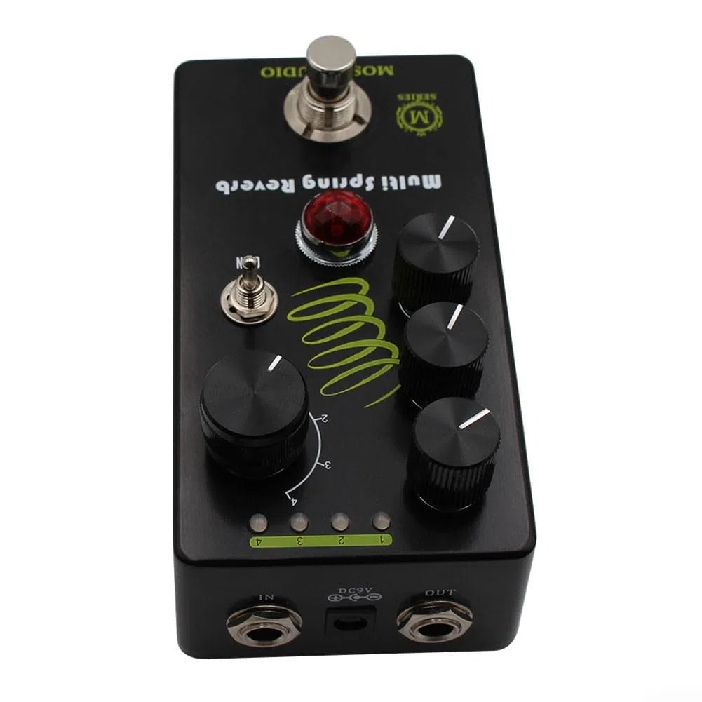 Gitarre Effektpedal, Gitarre Effektpedal Spring Reverb Sound, Moskyaudio Multi Spring Reverb Gitarre Effektpedal Vintage Voiced 4-Mode