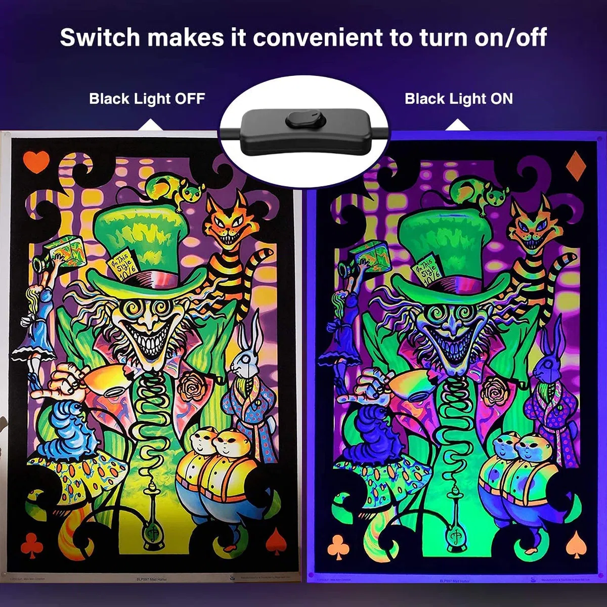 LED Schwarzlicht Strahler, 100W UV Party Scheinwerfer, Blacklight Mit Kabel Fluter IP66 Wasserdicht Lampe für Halloween Aquarium Konzert Party, Bar, Neonfarben