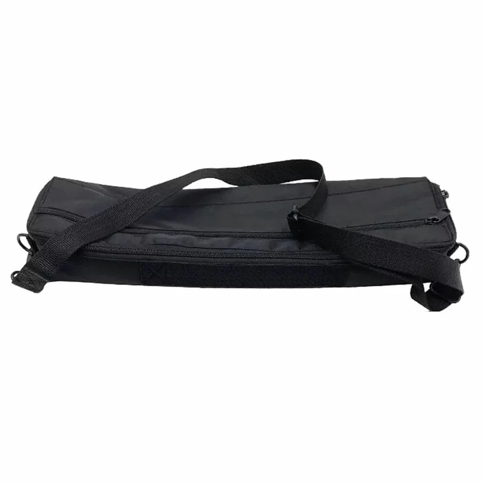 Flöten-Tasche mit gepolstertem Schutz, weichem Wollfutter und verstellbarem Gurt für 16/17-Loch-Flöten (16 Löcher)