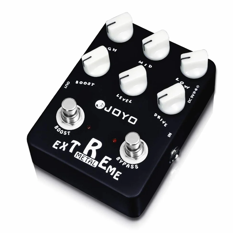 JOYO Extreme Metal Distortion Pedal mit 3-Band EQ und Low-Mid-High Gain Boost für E-Gitarre (JF-17)