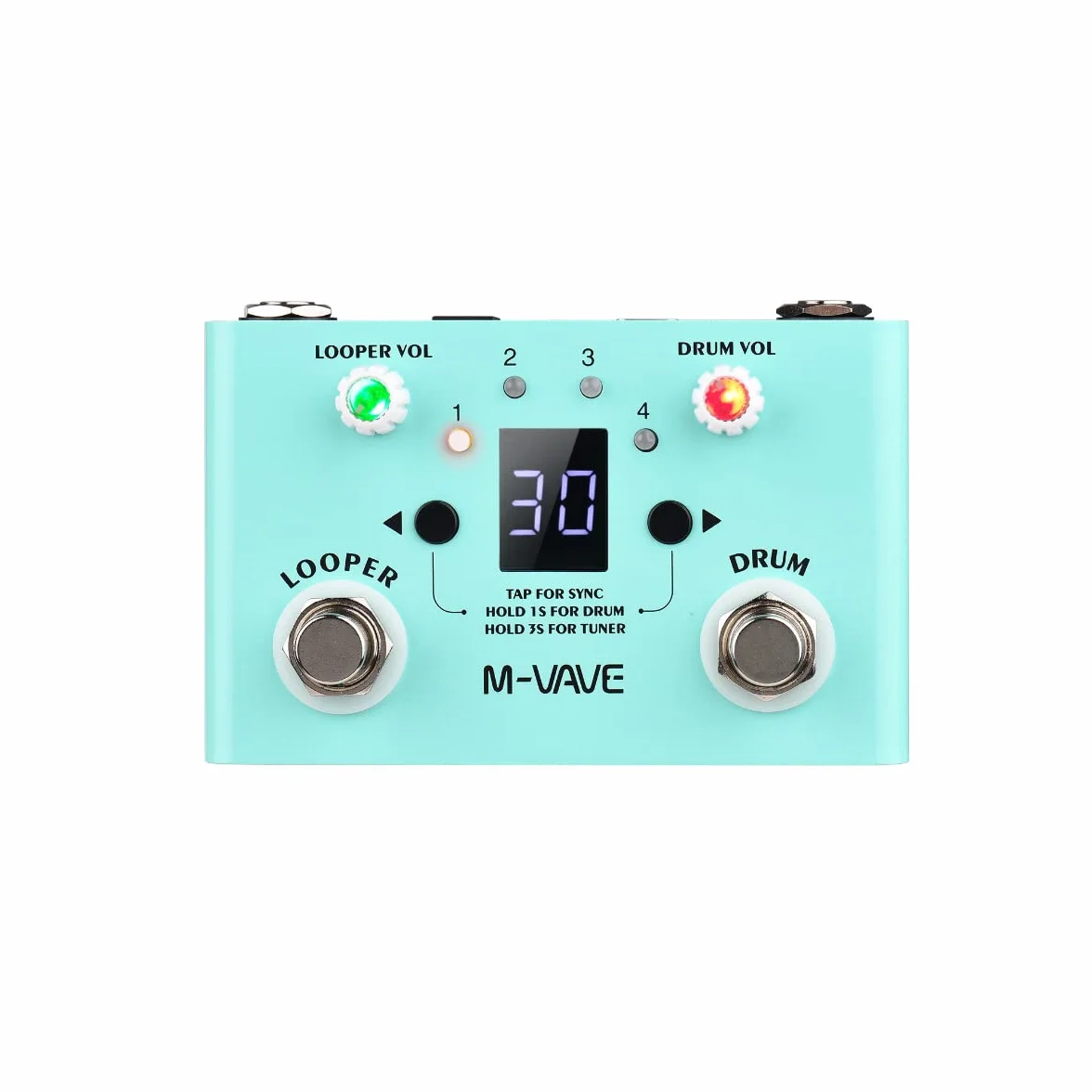 M-VAVE Lost Tempo - Gitarrenpedal mit Drum & Looper-Effekt und doppeltem Fußschalter