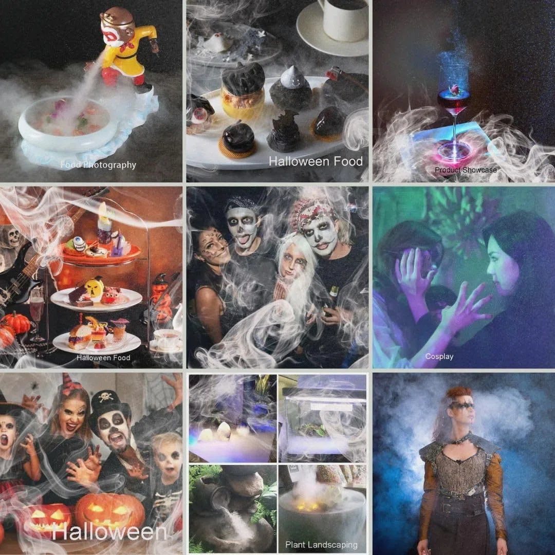 Tragbare Nebelmaschinen | Nebelmaschine für Tanzbühnen, Halloween-DJ-Partys (Schlankes Schwarz)