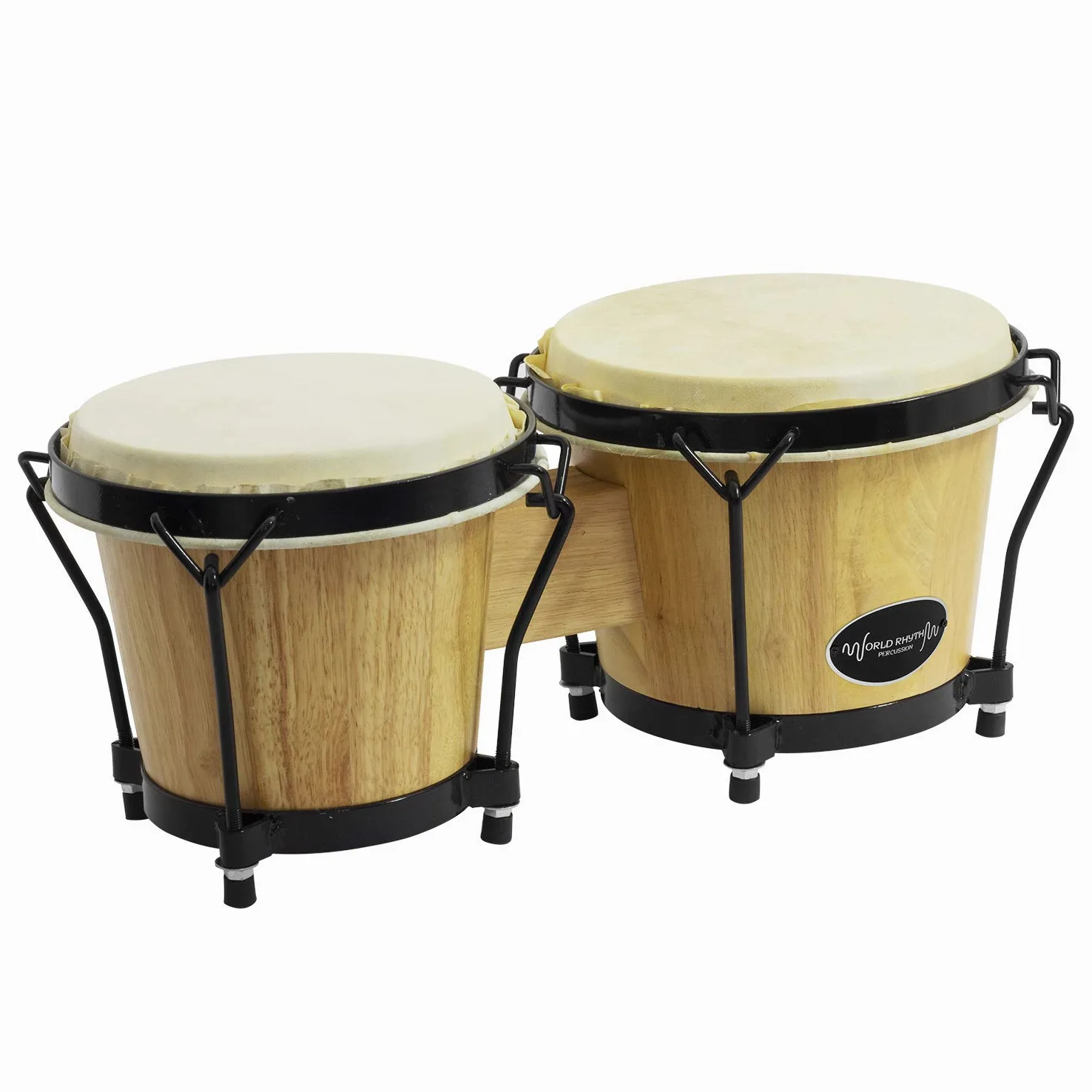 TIGER BON7-NT 6" & 7" Eichen-Bongos für Anfänger - Natur-Finish Bongos