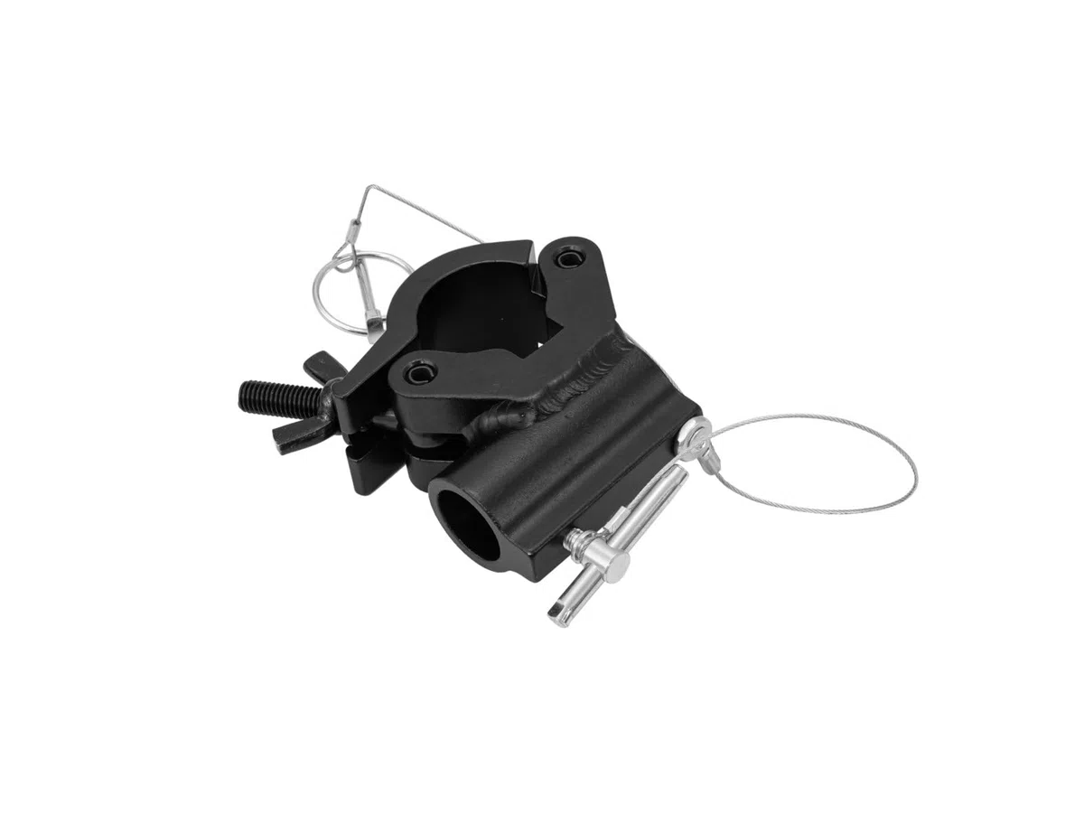 EUROLITE TPTV-1 Klammer schwarz | Montageklammer mit TV-Zapfen-Aufnahme (28mm), Maximallast WLL 250 kg