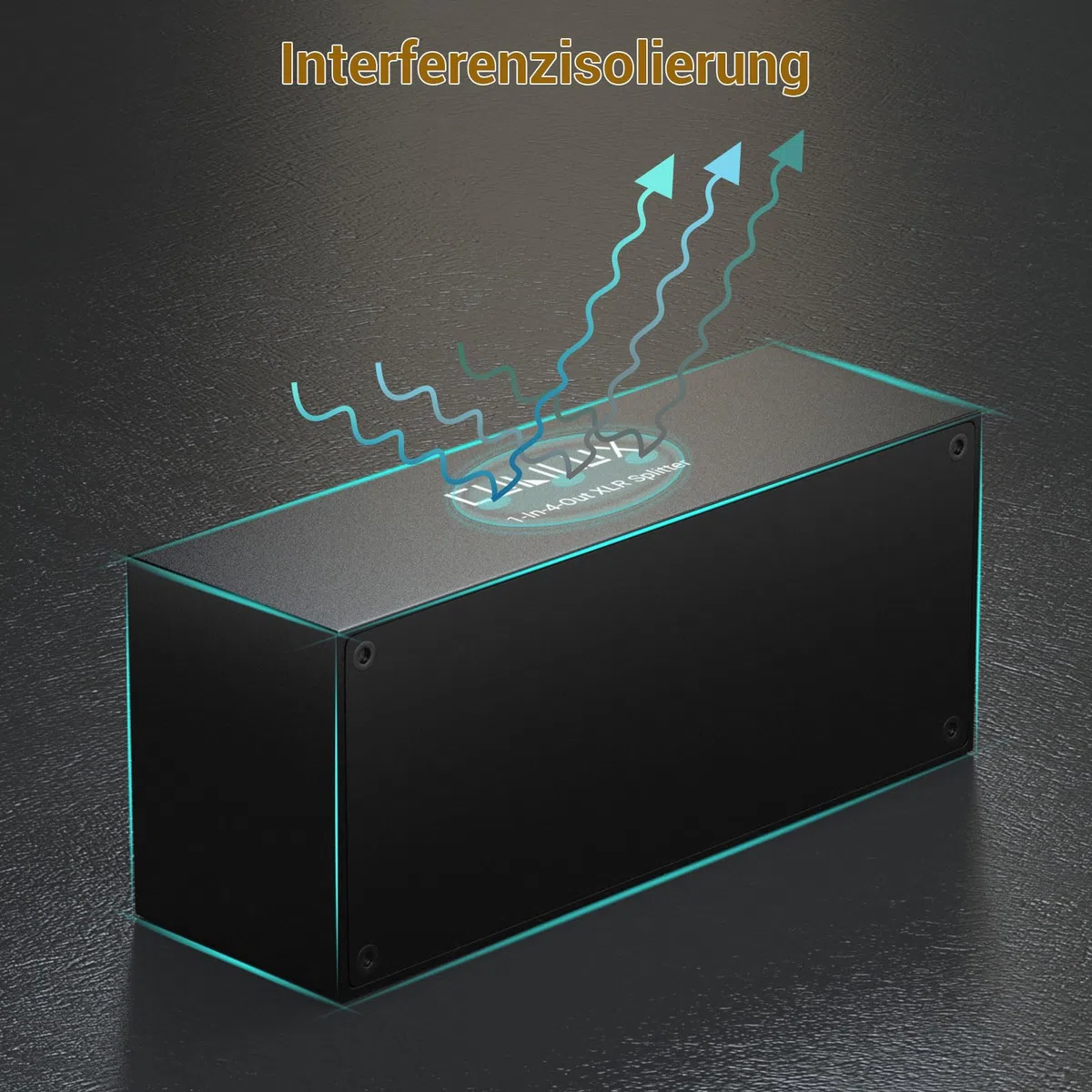 Cubilux 4-Way XLR Splitter Box, passiver Stereo Verteiler 2 In 8 Out für Studio und Live, für Mischpult, Verstärker, Preamps, Aktivlautsprecher