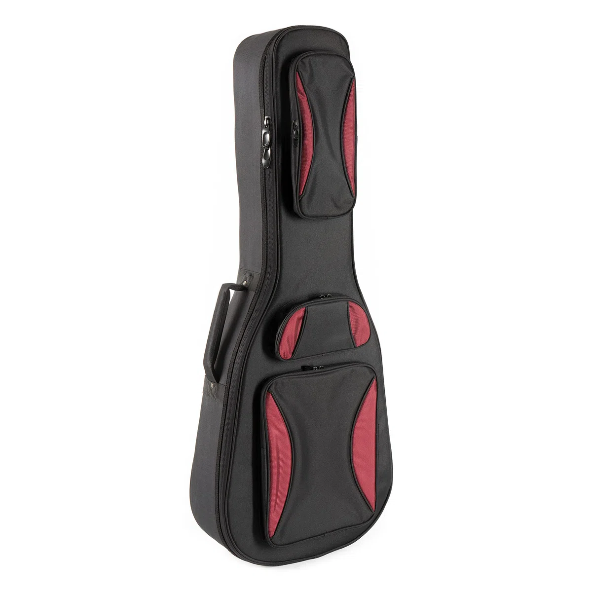 Fame Gigbag 4/4 Konzertgitarre, Dicke Polsterung, Halsstütze, 3 Zubehörfächer, Rucksackgarnitur, Wetterfest, Solide Reißverschlüsse, Gepolsterter Tragegriff, 2,29 kg