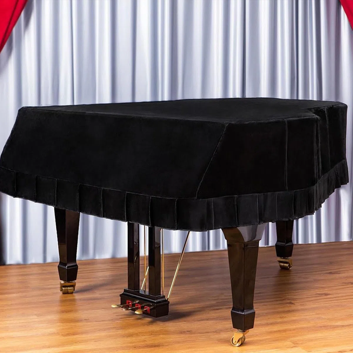 Flügel-Abdeckung, Leichte, Luxuriöse, Weiche Und Hochwertige Oberfläche Klavierabdeckung mit 88 Tasten Leicht zu Reinigen Instrumentalabdeckungen,Purple-150-160cm