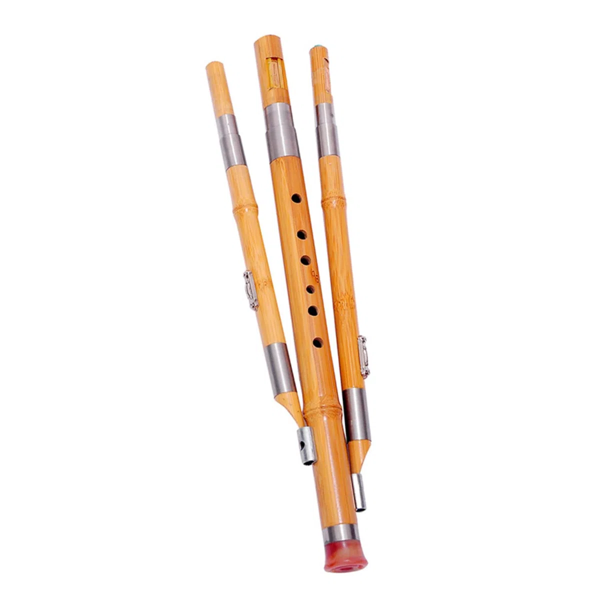 Chinesisches Handgefertigtes Hulusi Bambusblasinstrument C Tonart mit Zwei Sub und Einem Plunger Leicht zu Lernen und Elegantes Design für Musikliebhaber und Zufälliger Stil