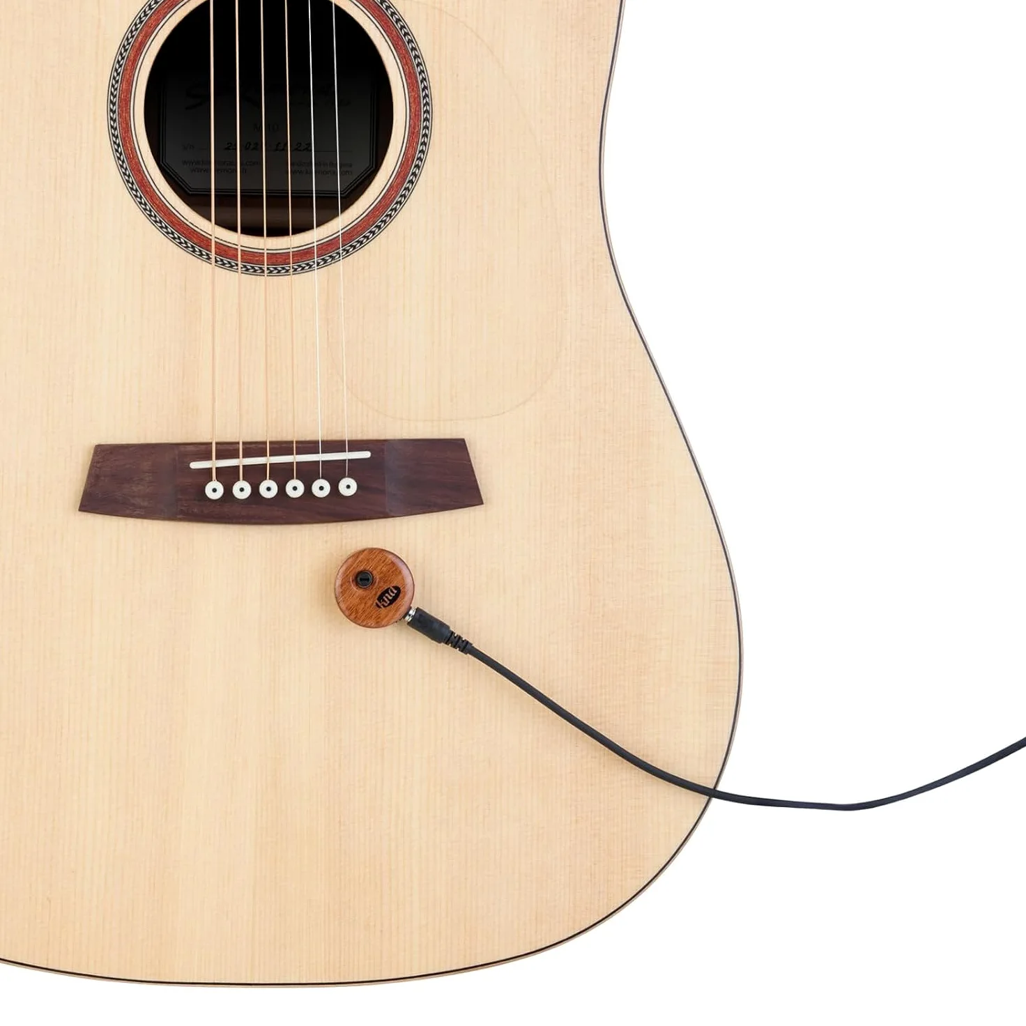 KNA UP-2 Universeller aufklebbarer Piezo-Tonabnehmer – Natürlicher Akustikklang, Lautstärkeregler, Keine Batterie, Montage ohne Modifikation, Kompatibel mit nahezu allen akustischen Instrumenten
