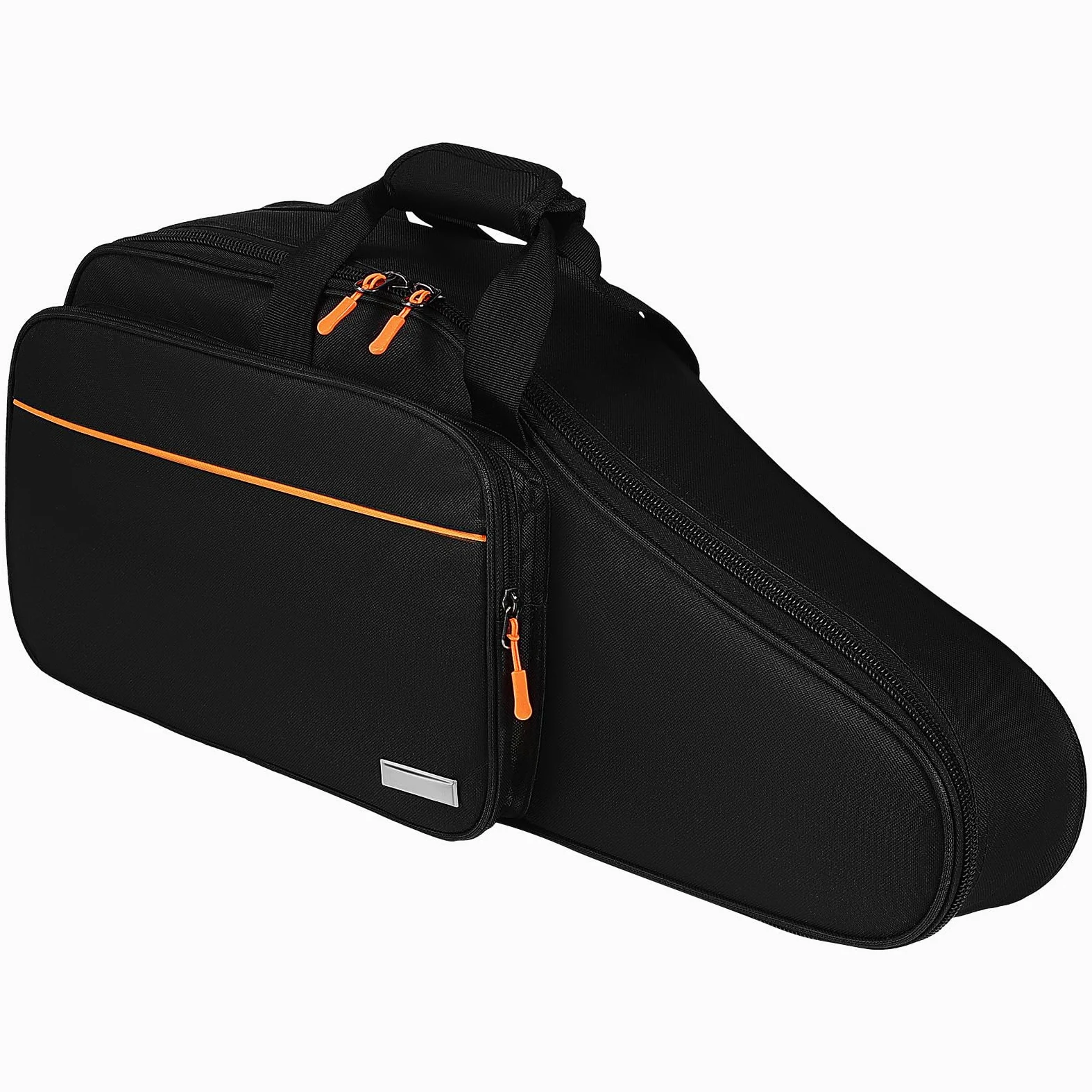 Vaguelly Altsaxophon Koffer Oxford Wasserdicht Saxophon Tasche Gigbag Rucksack mit 18mm Polsterung, Schultergurt, Außentasche, Saxophon Tragetasche Leichtkoffer, schwarz