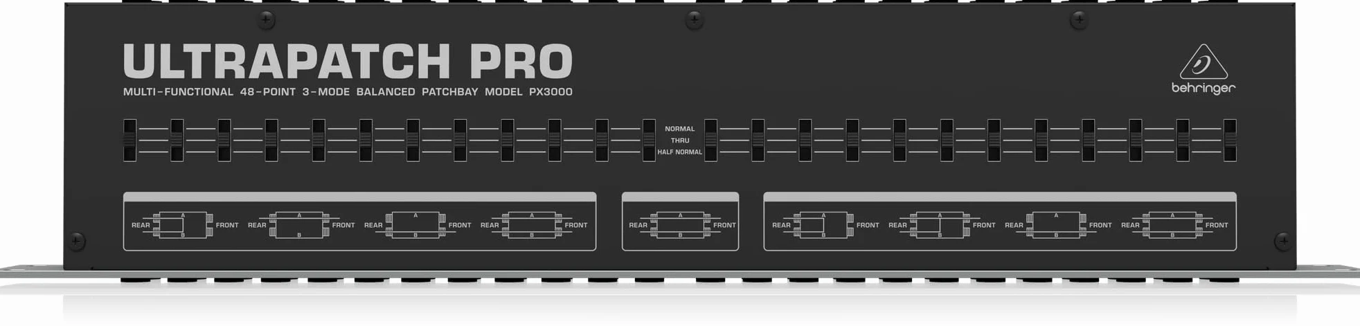 Behringer ULTRAPATCH PRO PX3000 Multifunktionales 48-Punkt 3-Mode Balanced Patchbay