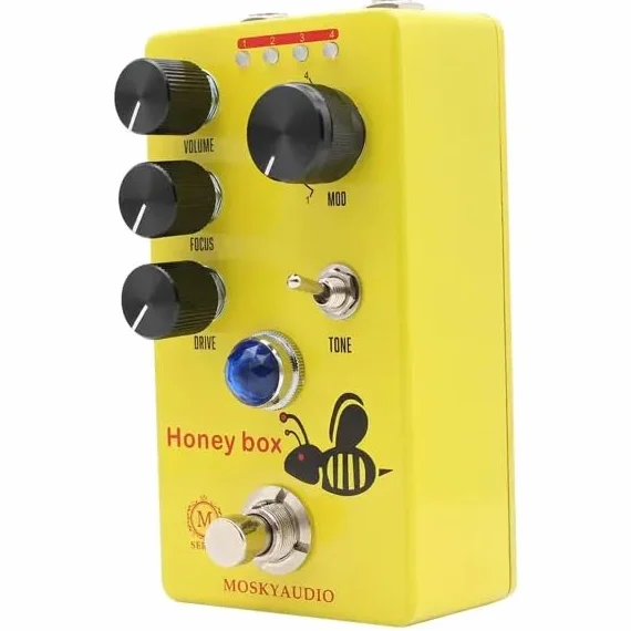 Mosky Honey Box - 4 mode Overdrive Pedal based on Sweet Honey, True Bypass