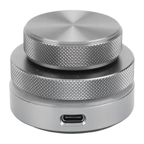 Goshyda Lautstärkeregler, Kabelgebundener 2,4-G-Bluetooth-USB-C-Multimedia-Controller mit RGB-Licht, Unterstützt das Umblättern von Tastenkombinationen