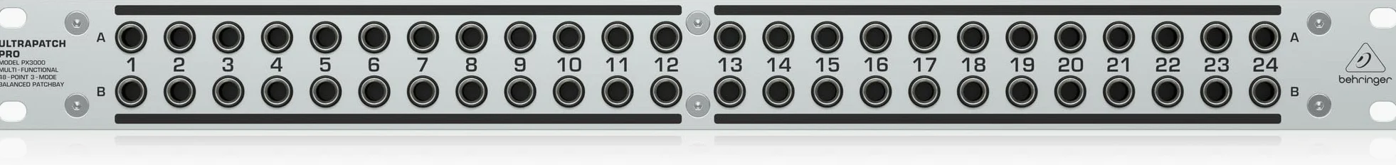 Behringer ULTRAPATCH PRO PX3000 Multifunktionales 48-Punkt 3-Mode Balanced Patchbay