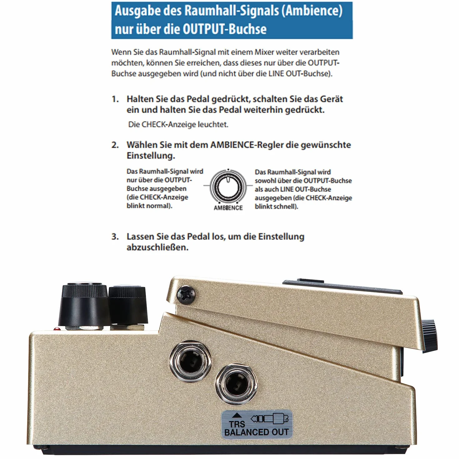 Boss AD-2 Acoustic Preamp Pedal Effektgerät für Akustik-Gitarre + keepdrum Netzteil