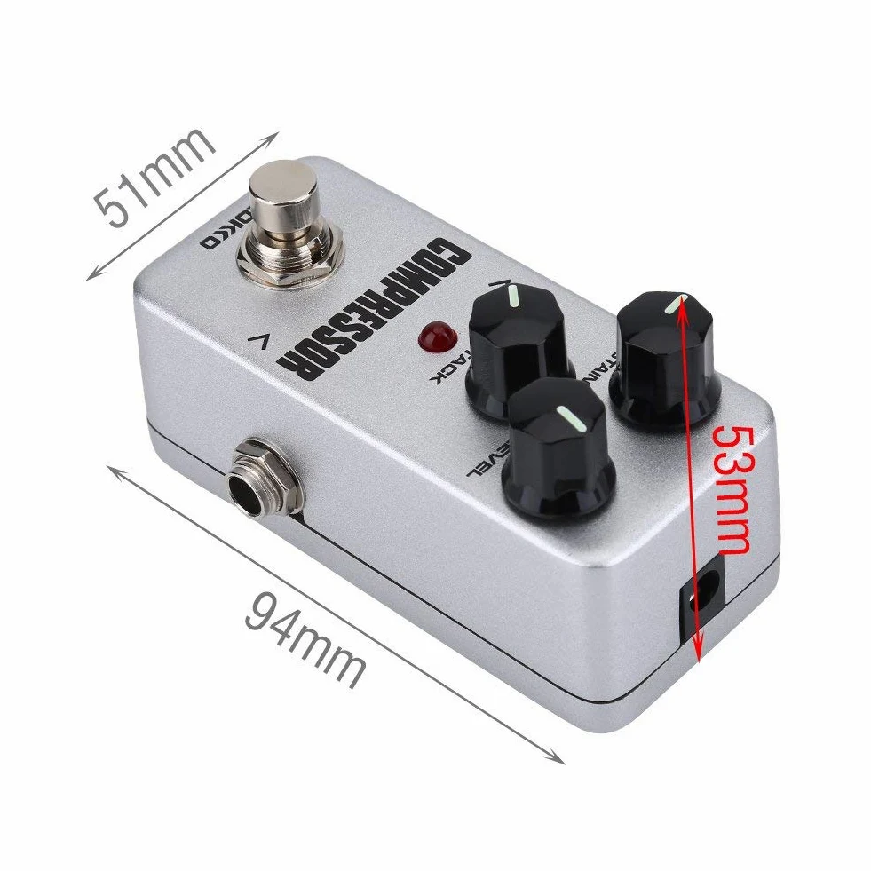 Bnineteenteam Mini-Effektpedal, Kompressor-Sustainer-Effektpedal für E-Gitarre Effektoren Musikinstrumentenzubehör