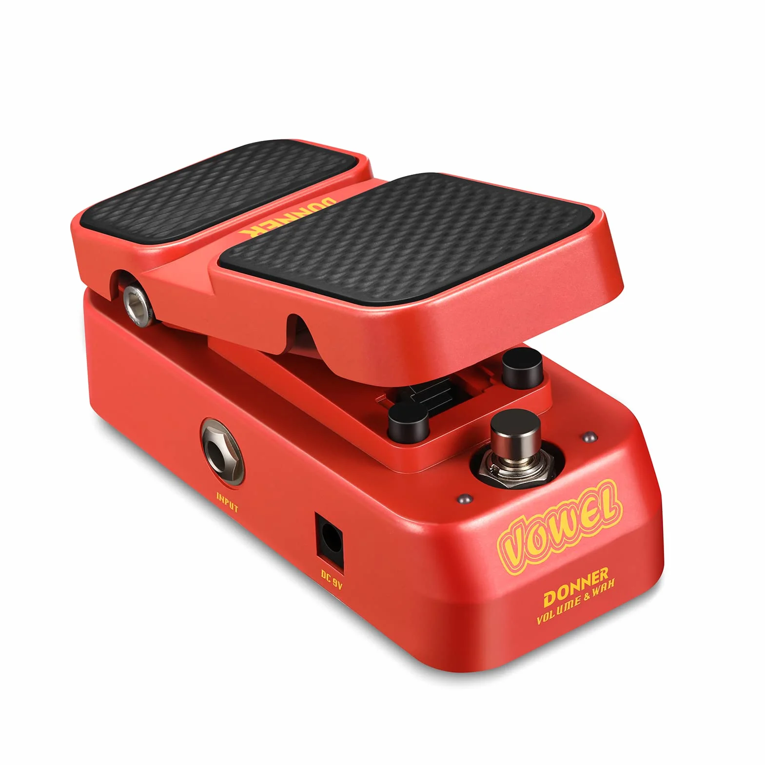 Donner Gitarre Wah Pedal, 2 in 1 Wah Volume Pedal, Mini-Vintage-Elektrogitarren-Effektpedal mit aktivem Wah-Wah-Lautstärkeregler, Leichtes Gitarrenpedal