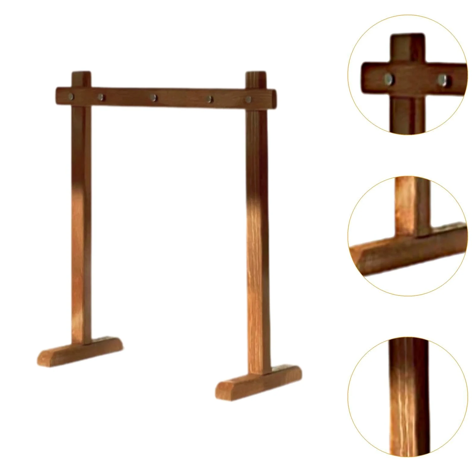 Milageto Wind -Chime -Stand, Gong -Ständer, tragbarer Ornament -Display -Rahmen mit Basisschmuck -Display -Rack für Desktop -Innenraum im Freien im Freien, L