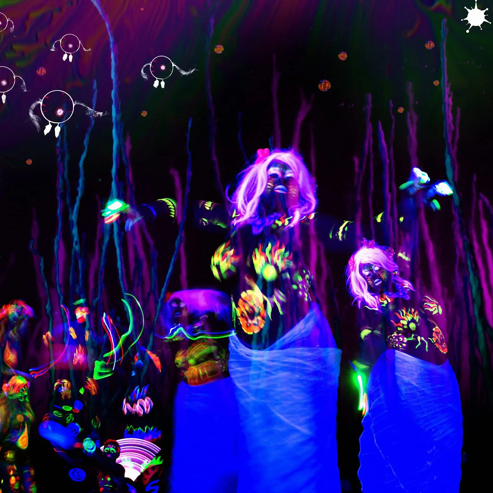 100W UV Schwarzlicht Röhre,Bar Zubehör Schwarzlichtlampe mit 1.5M Stromkabel Stecker und Schalter, Aluminium Blacklight für Neonfarbe, Halloween, Bühnen,