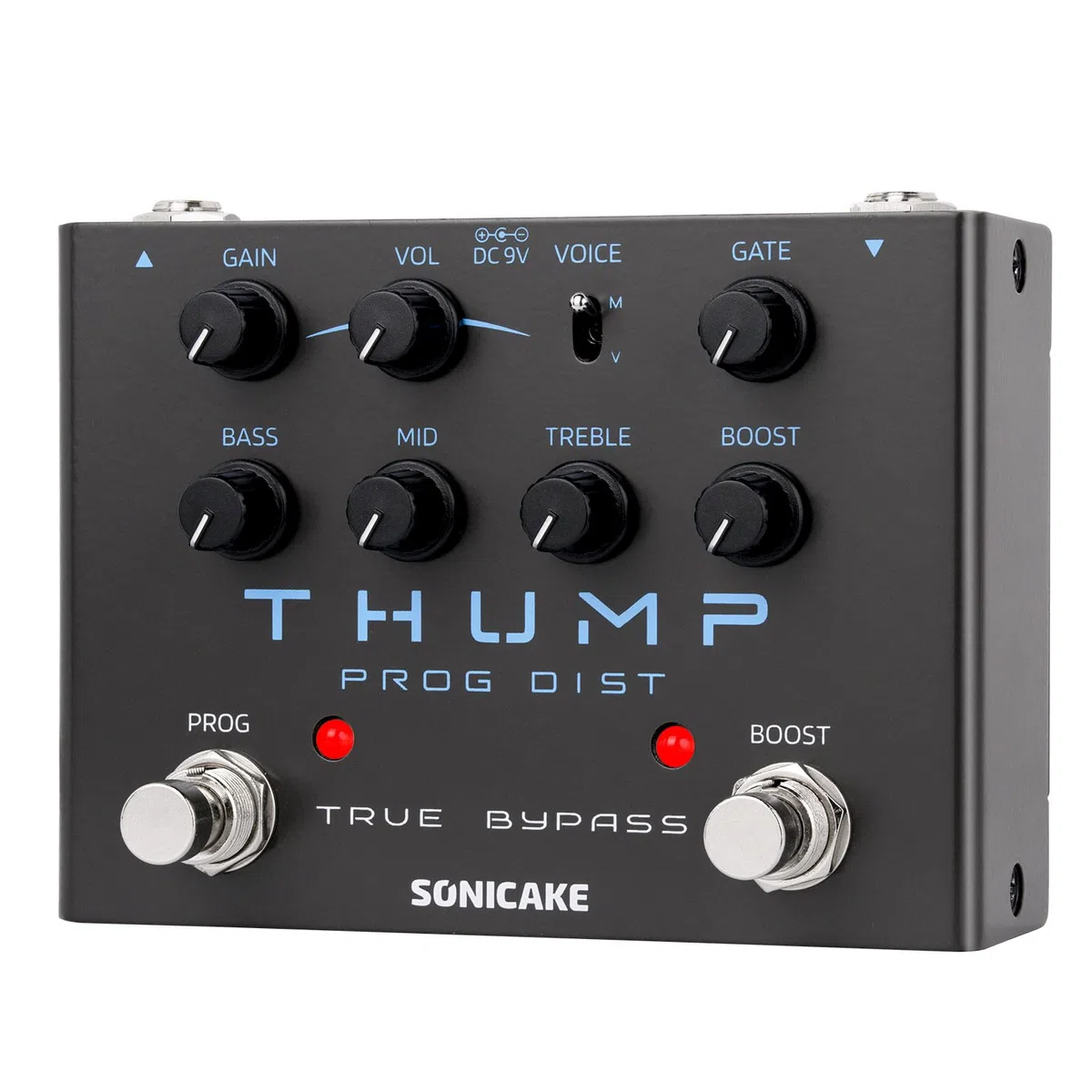 SONICAKE Distortion Pedal High-Gain Effektpedal mit Modern/Vintage 2 Klangmodi True Bypass Thump QDS-09