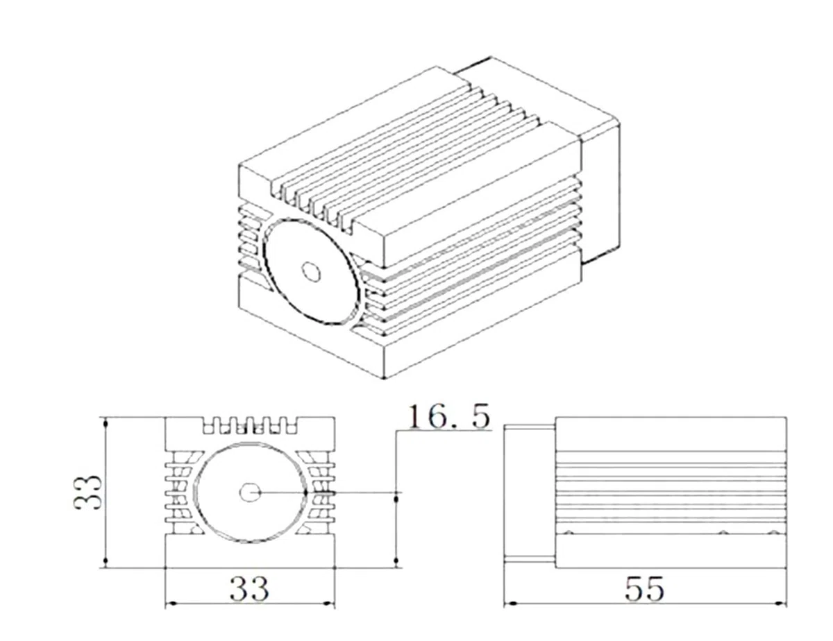200mW 532nm grünes Laser-Modul/Fokus DC12V TTL/Kühlkörper
