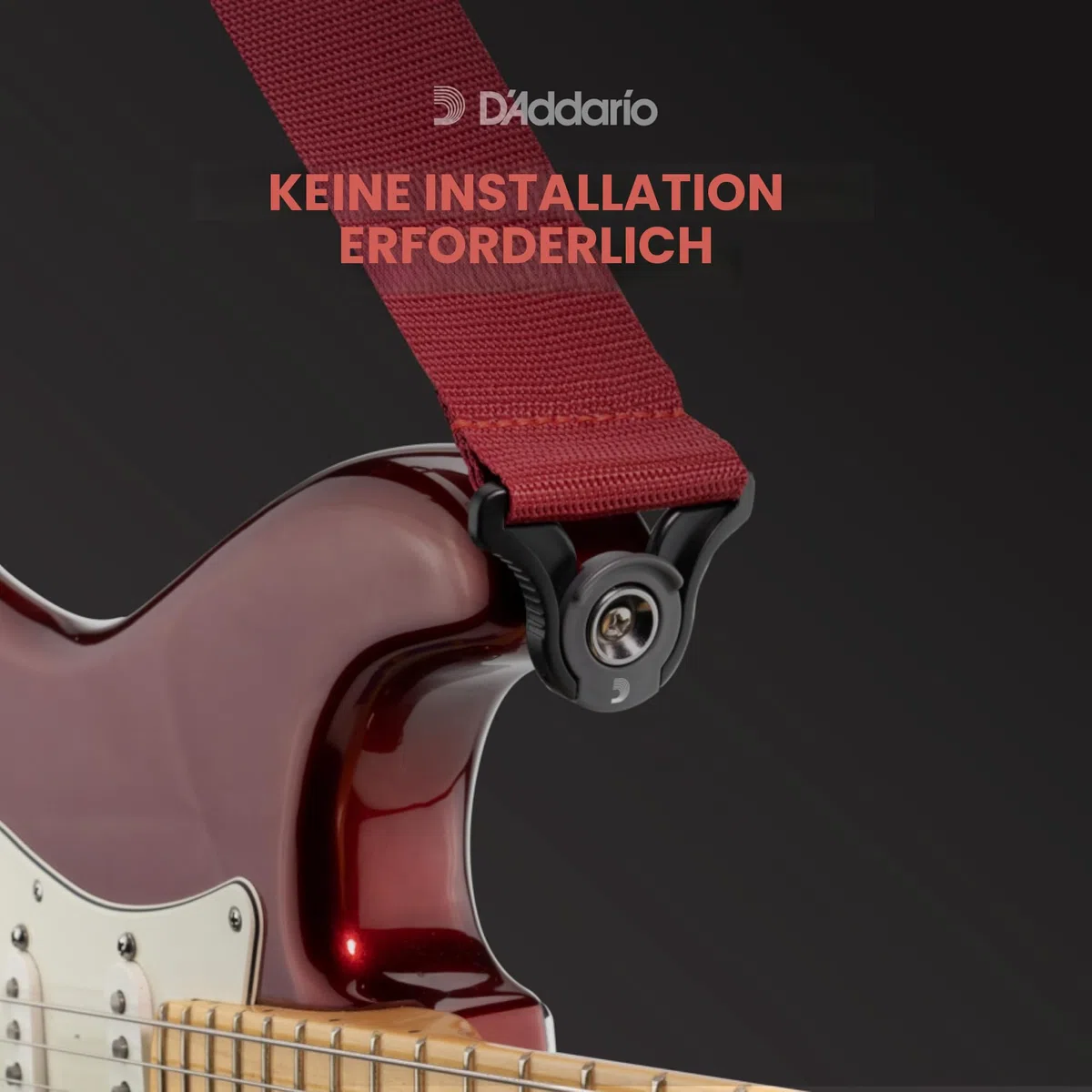 D'Addario Comfort Leder Auto Lock Gitarrengurt, Braun