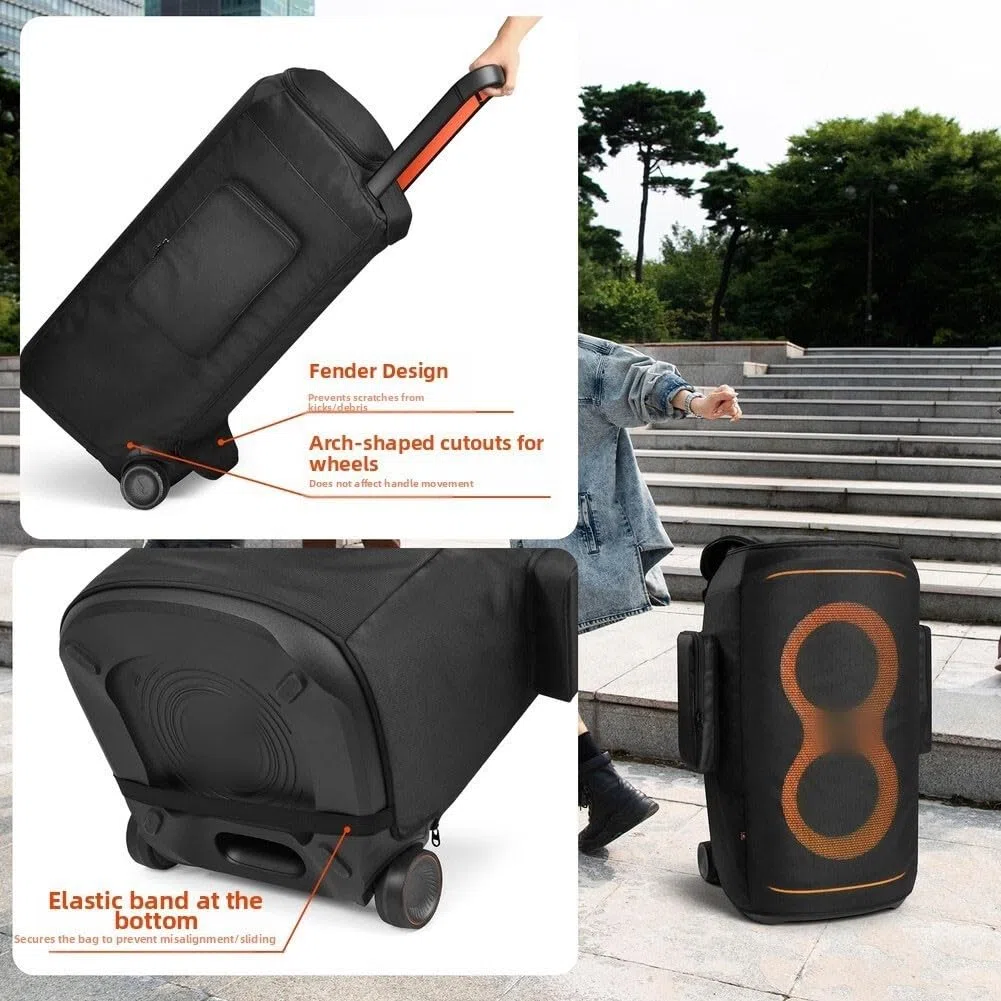 Schutzabdeckung für JBL PartyBox-520 Lautsprecher Doppelschicht Schild, Kratzfeste Staubdichte Shell tragbare Tragtasche, Tragetasche Case Tragbar Tasche Reise Schut-Taschen