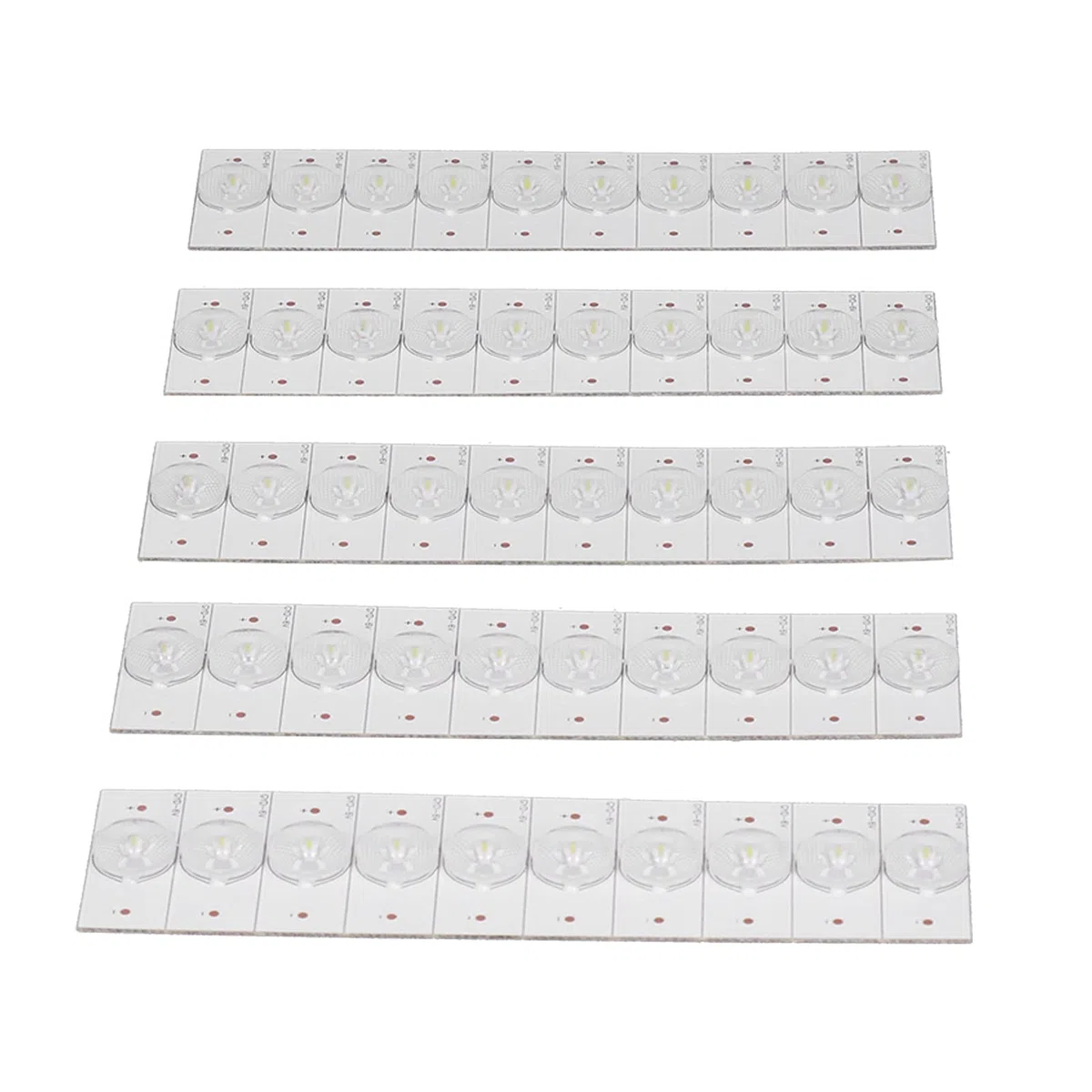 Eujgoov 50 Stück SMD-LED-Lampenperlen mit Optischer Linse, 6-V-TV-Hintergrundbeleuchtungs-Reparaturteile für Universelle LCD-Lichtleiste, Schnelle Wärmeableitung, Langlebige Glasfaserplatte für Profis