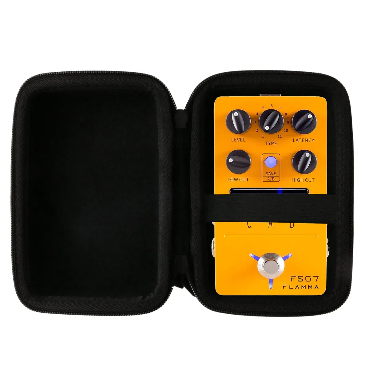 Harte EVA-Tragetasche, kompatibel mit FLAMMA FS01-FS07Guitar Delay Pedal/Zoom MS-70CDR/MS-60B/MS-50G MultiStomp Guitar Effects Pedal Case